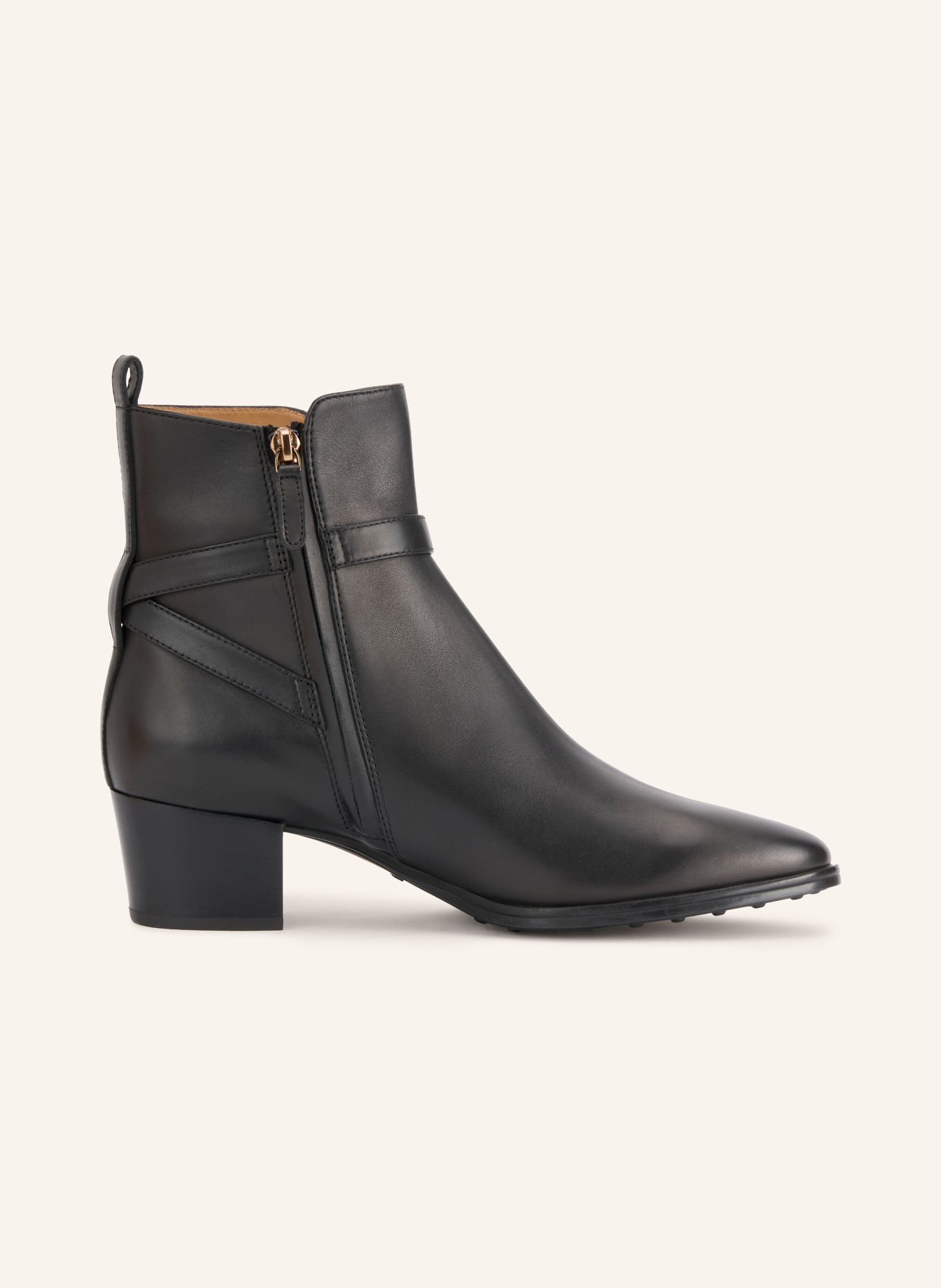 TOD'S Ankle boots: BLACK / GOLD