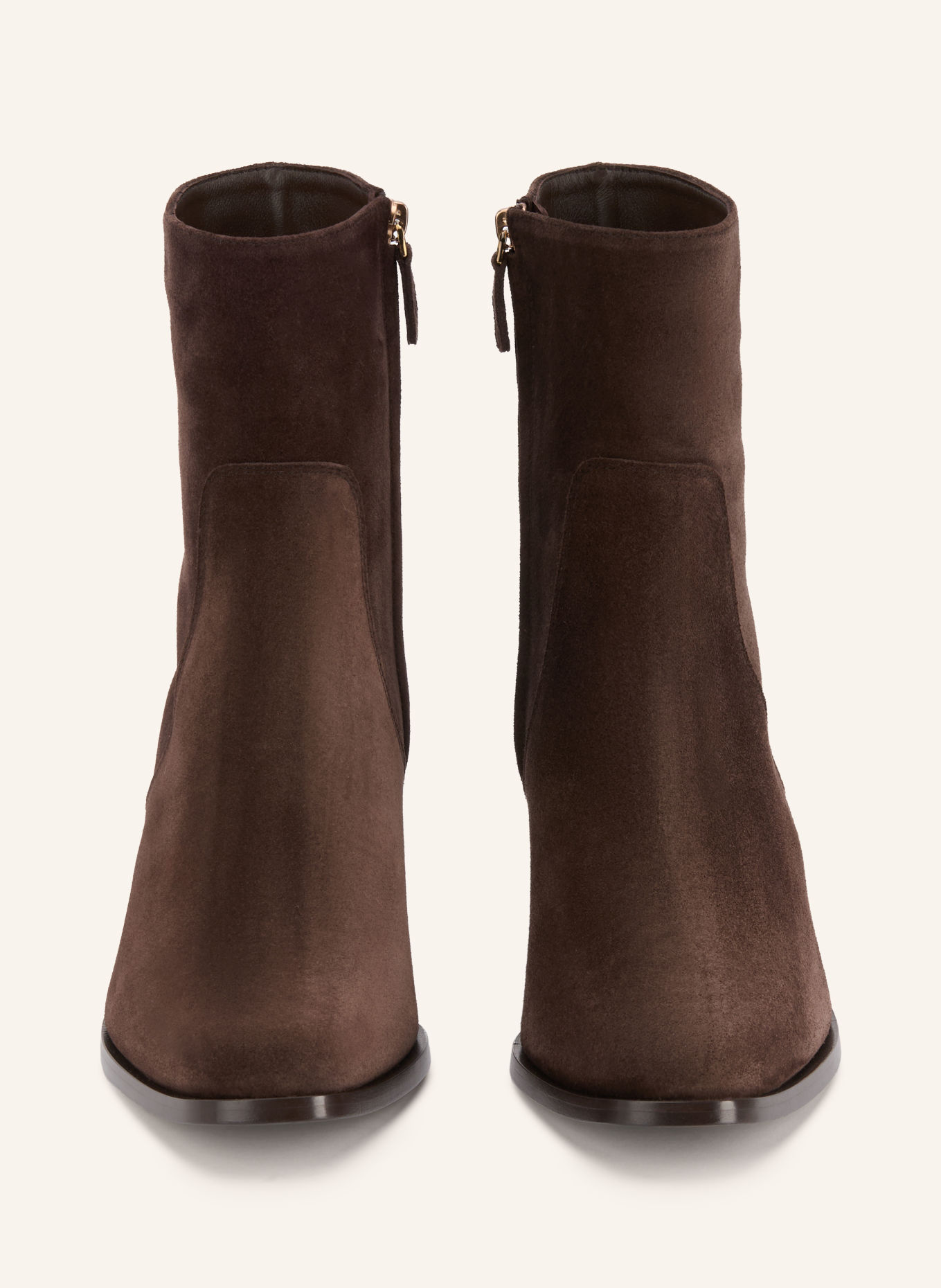 TOD'S Ankle boots with studs: DARK BROWN / GOLD
