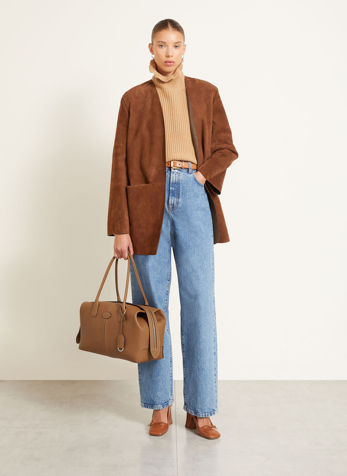 TOD'S Sac à bandoulière BAULETTO SMALL: MARRON / ARGENT