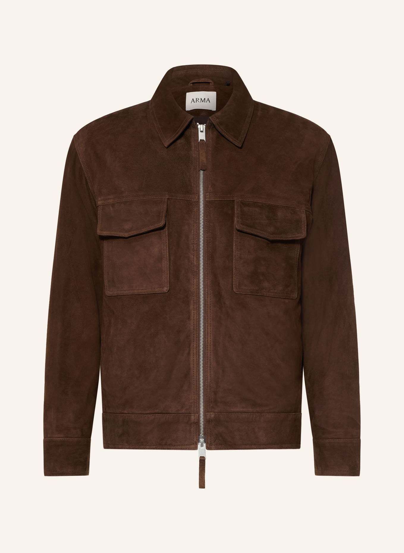 ARMA Leren Overjacket KALE: MARRON FONCÉ