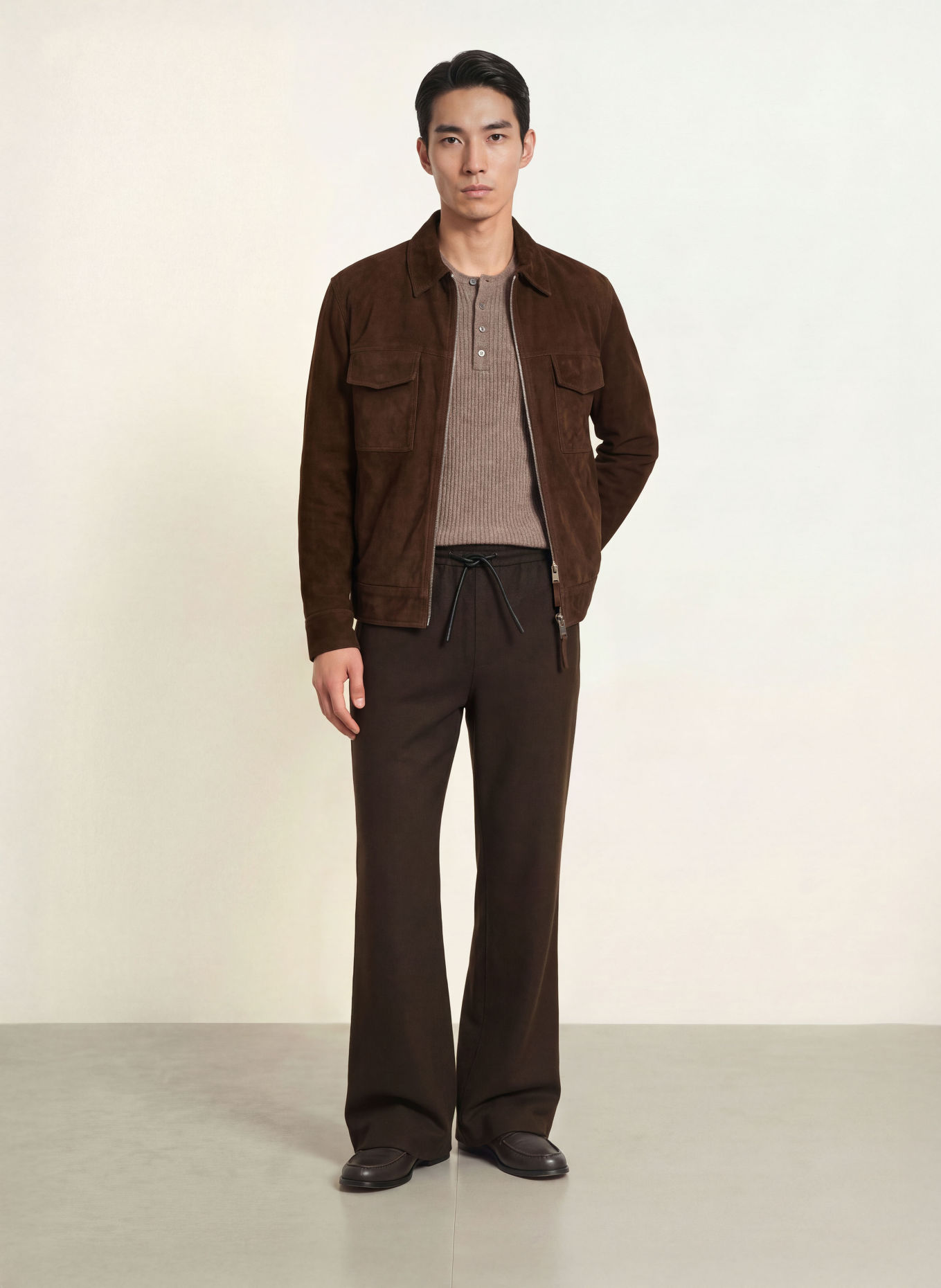 ARMA Leren Overjacket KALE: MARRON FONCÉ