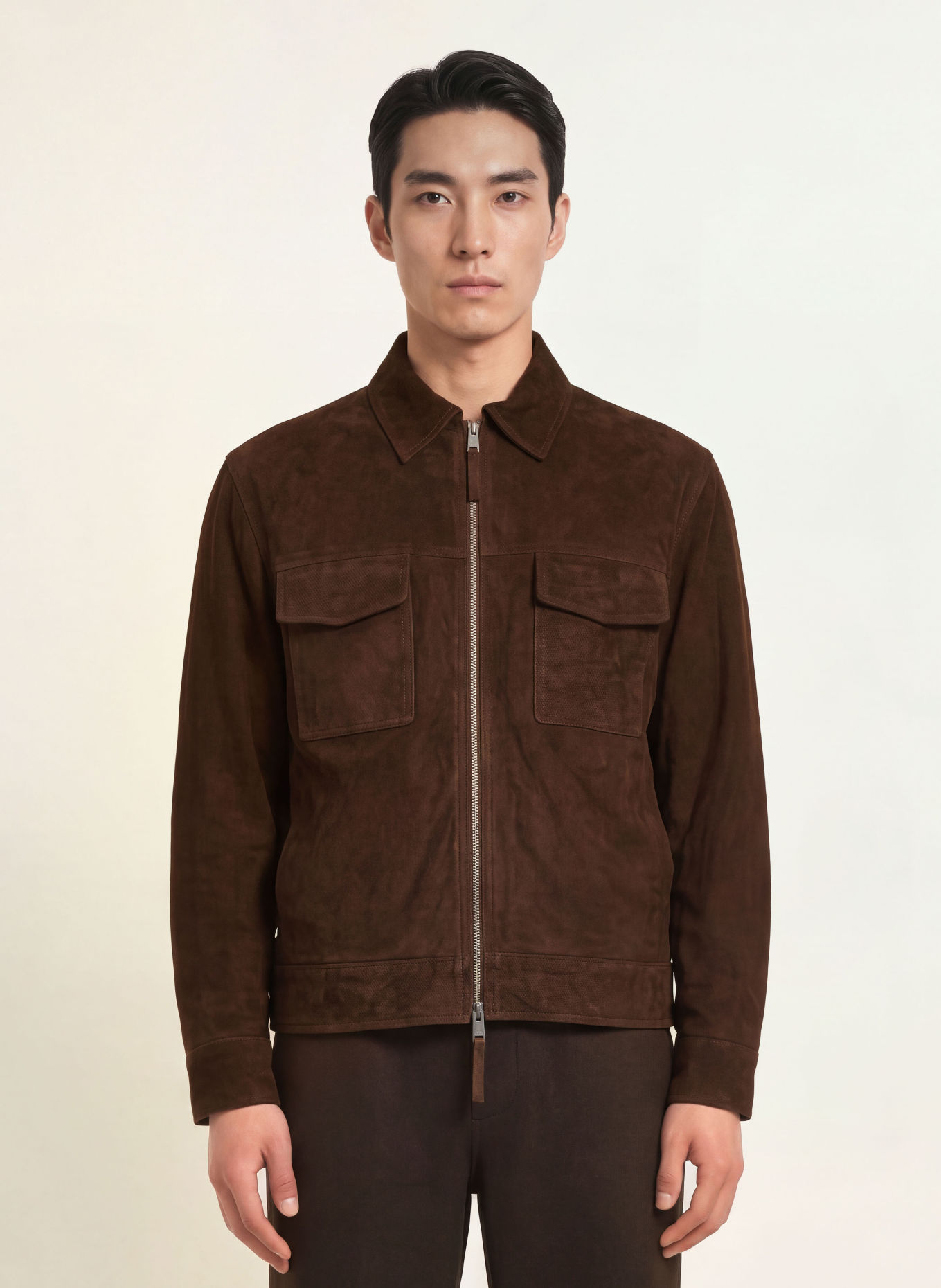 ARMA Leren Overjacket KALE: MARRON FONCÉ