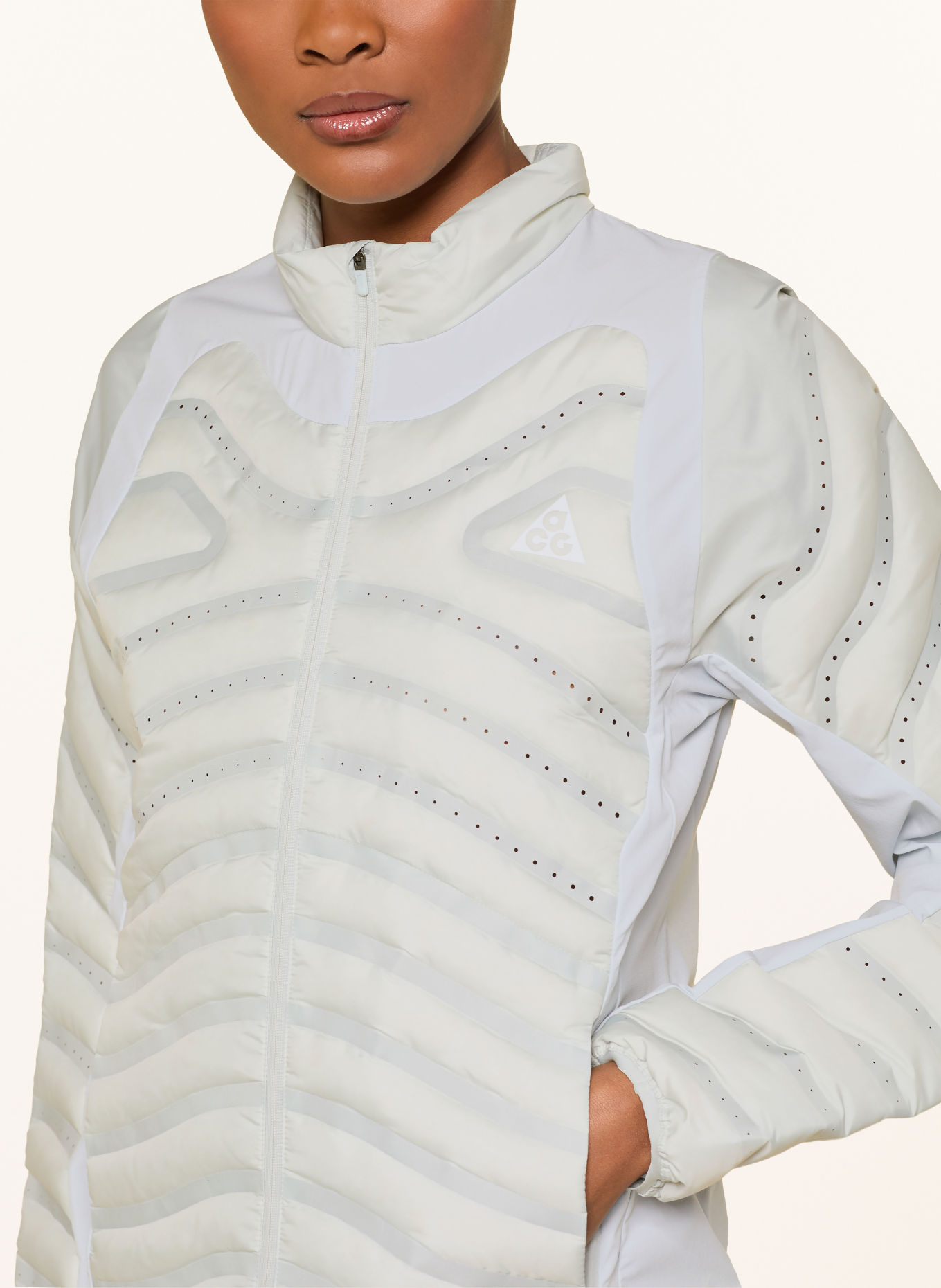 Nike Laufjacke LAVA LOFT mit Daunen: WEISS / CREME