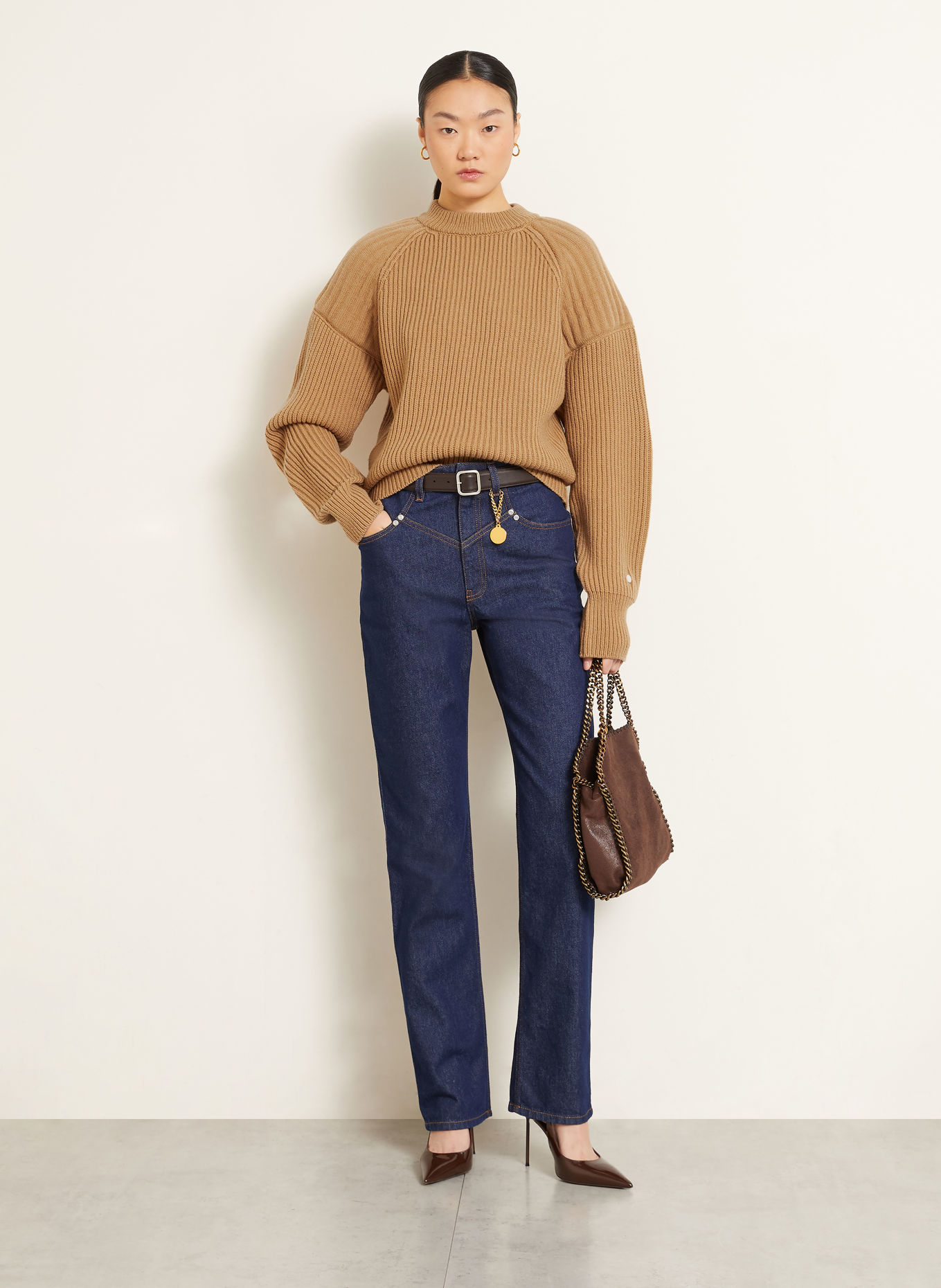 STELLA McCARTNEY Sweter: CAMELOWY