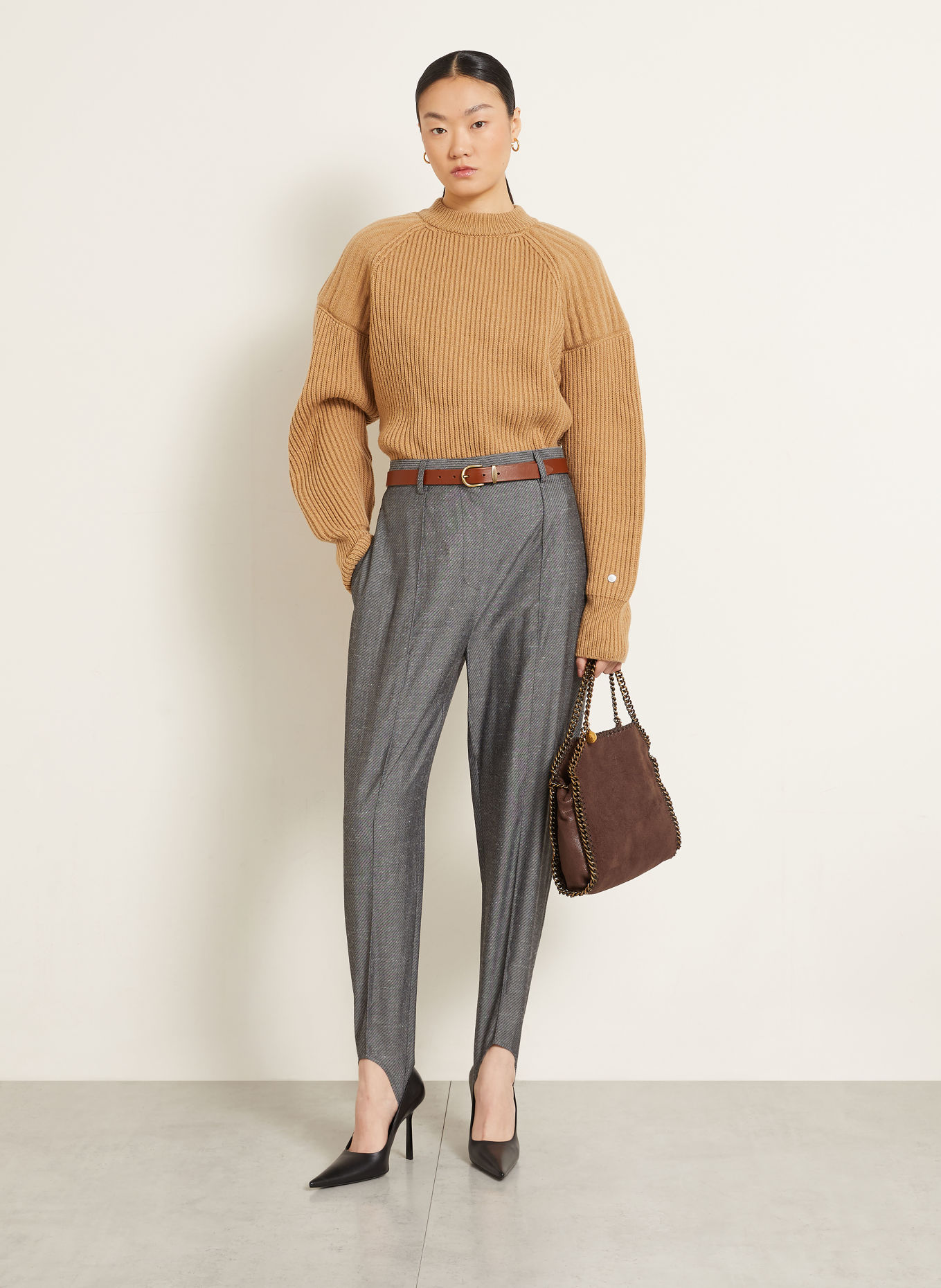 STELLA McCARTNEY Steghose: GRAU / DUNKELGRAU / WEISS