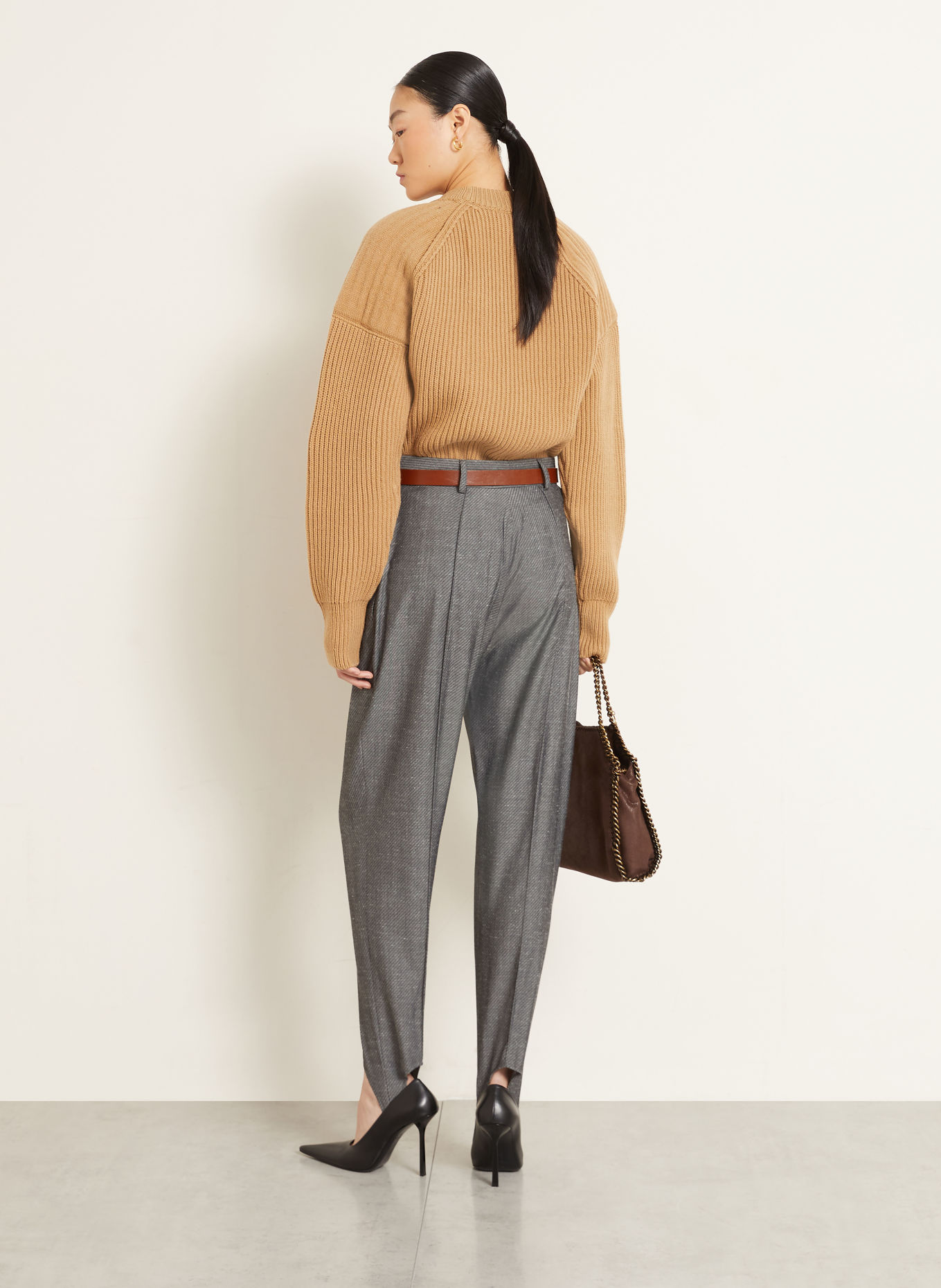 STELLA McCARTNEY Steghose: GRAU / DUNKELGRAU / WEISS