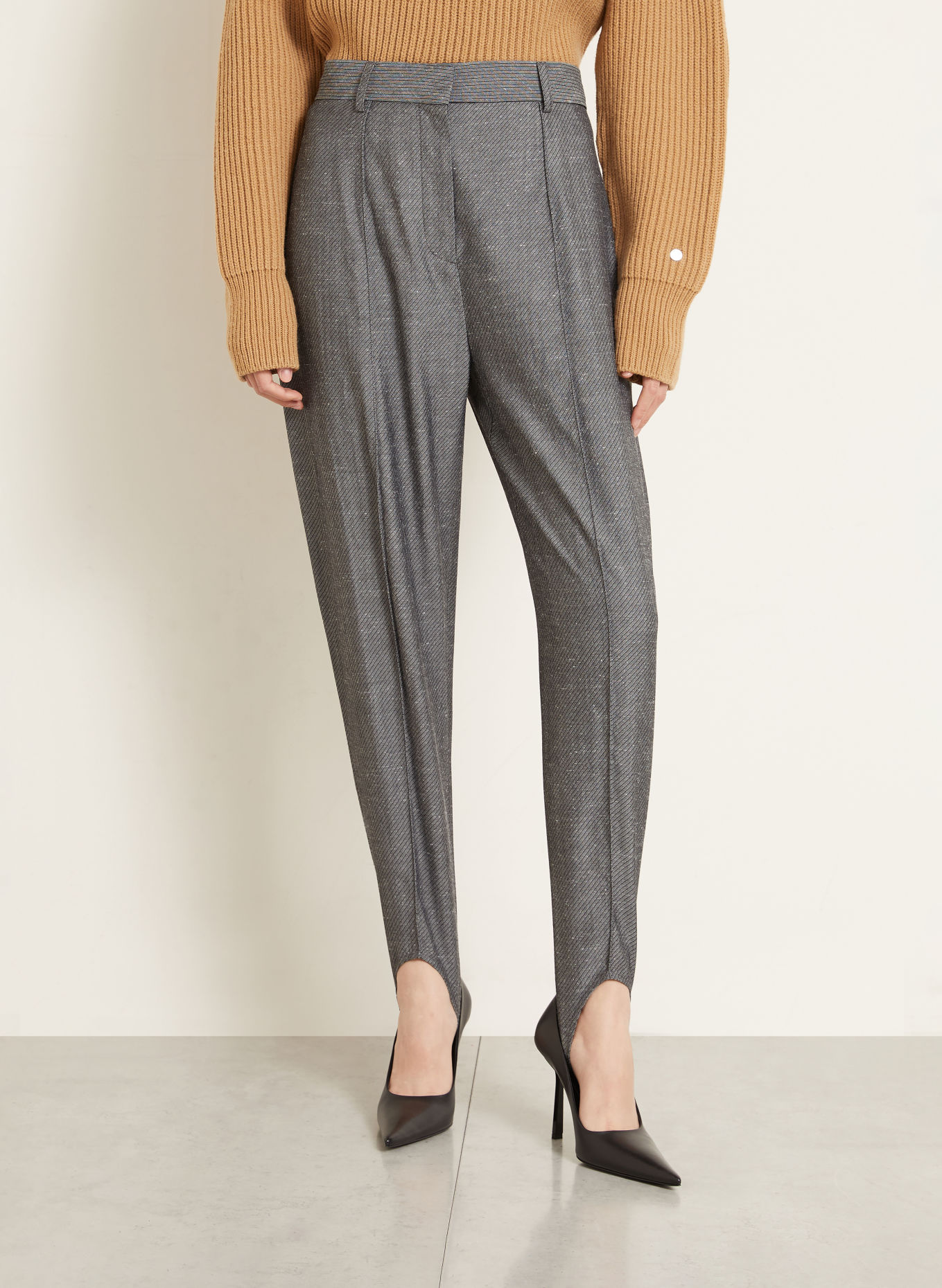 STELLA McCARTNEY Steghose: GRAU / DUNKELGRAU / WEISS