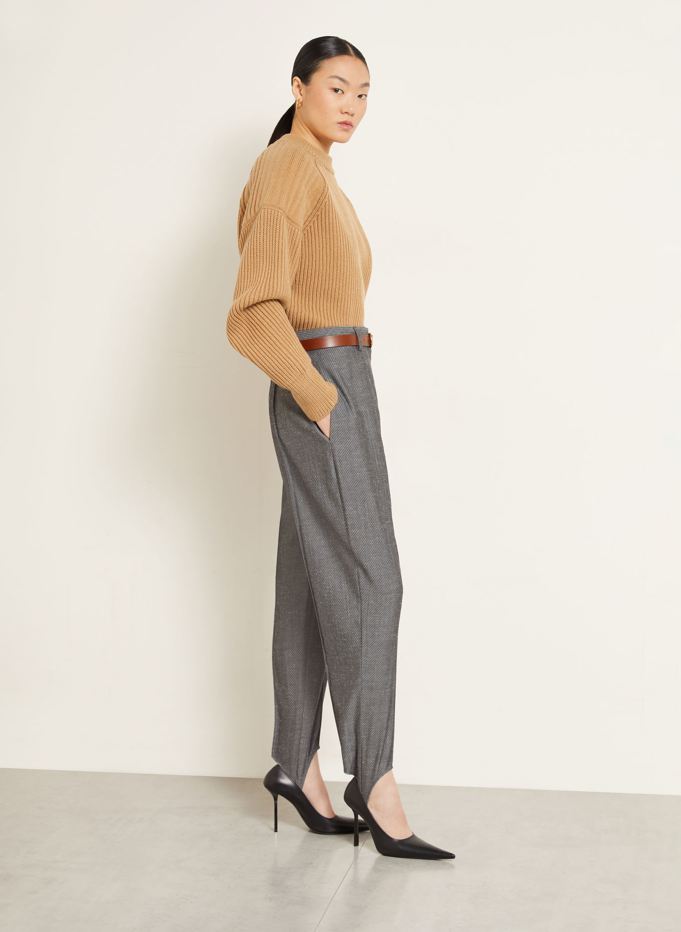 STELLA McCARTNEY Steghose: GRAU / DUNKELGRAU / WEISS