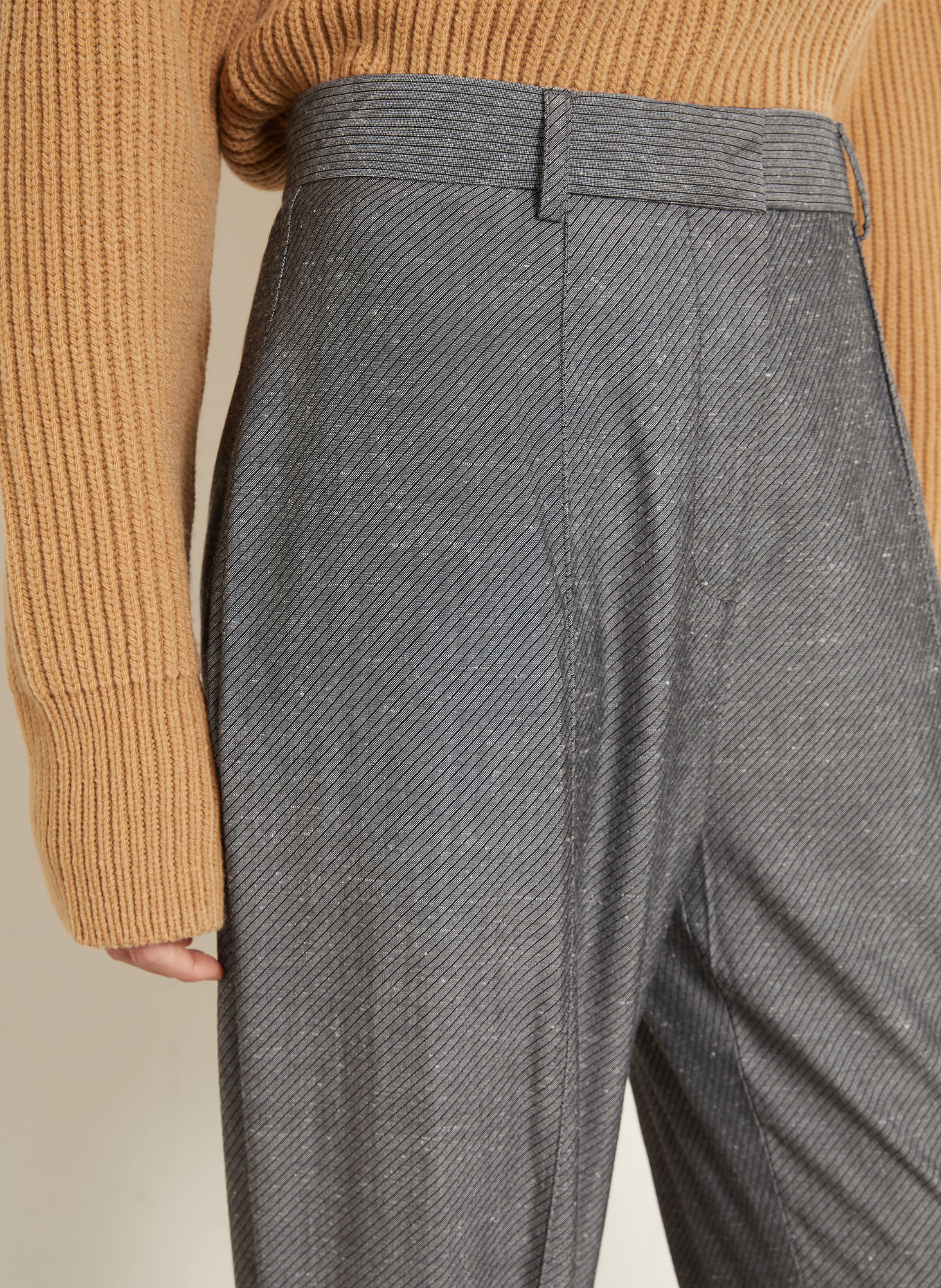 STELLA McCARTNEY Steghose: GRAU / DUNKELGRAU / WEISS