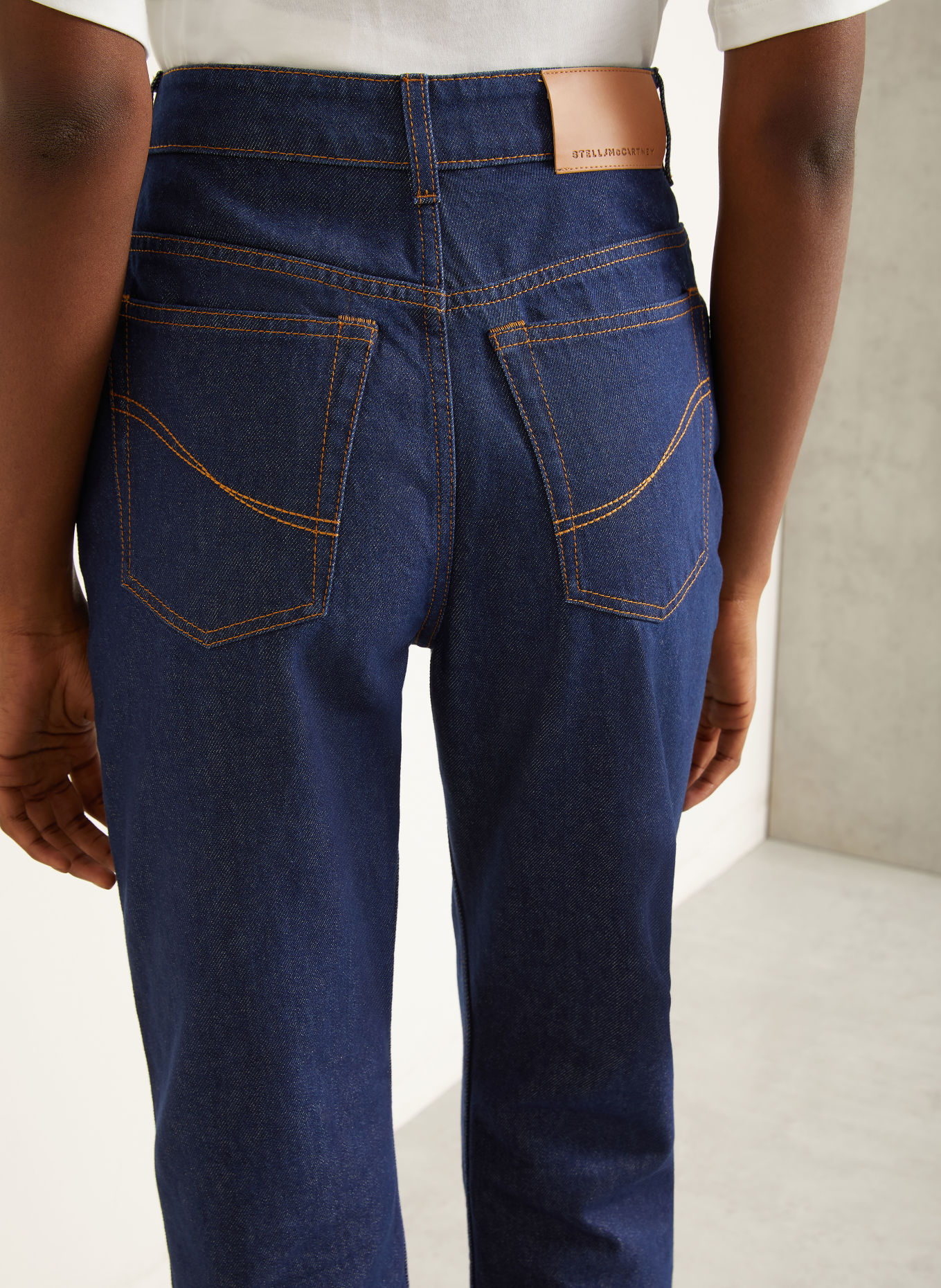 STELLA McCARTNEY Rovné džíny s cvočky: 4116 DENIM CLASSIC WASH