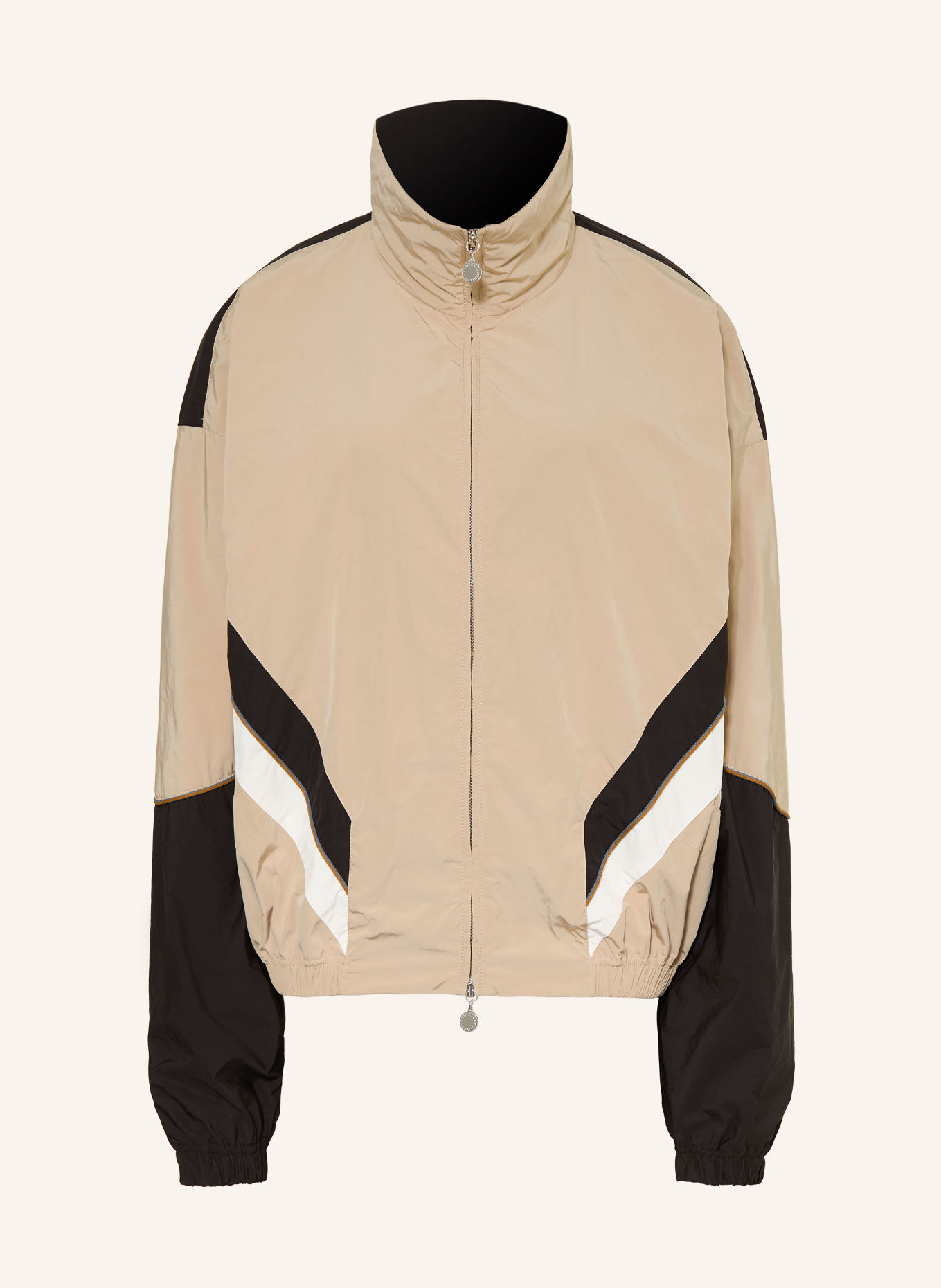STELLA McCARTNEY Blousonjakke: BEIGE / HVID / SORT