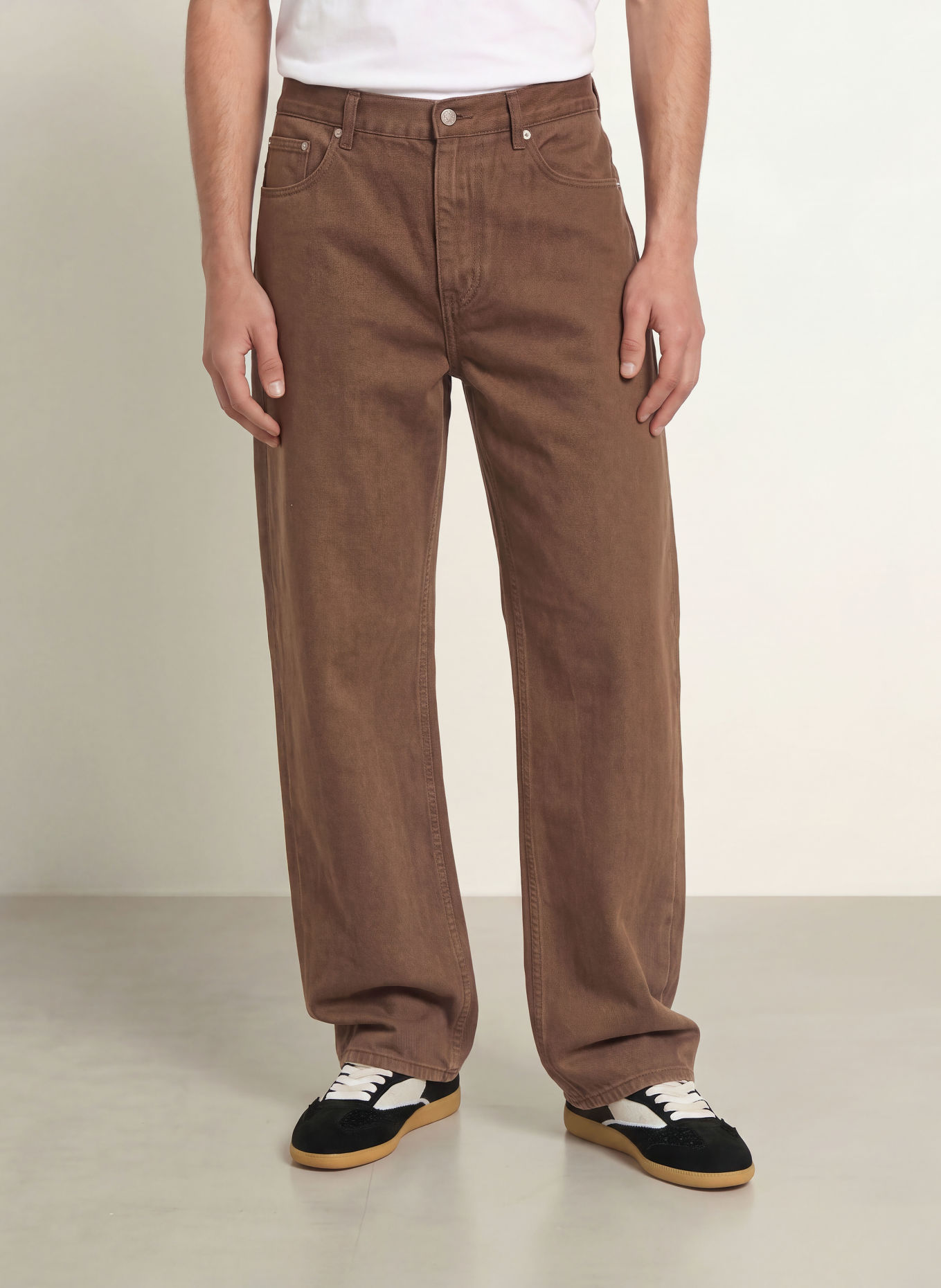 WOODBIRD Jeans WBLEROY Loose Fit: Washed Brown