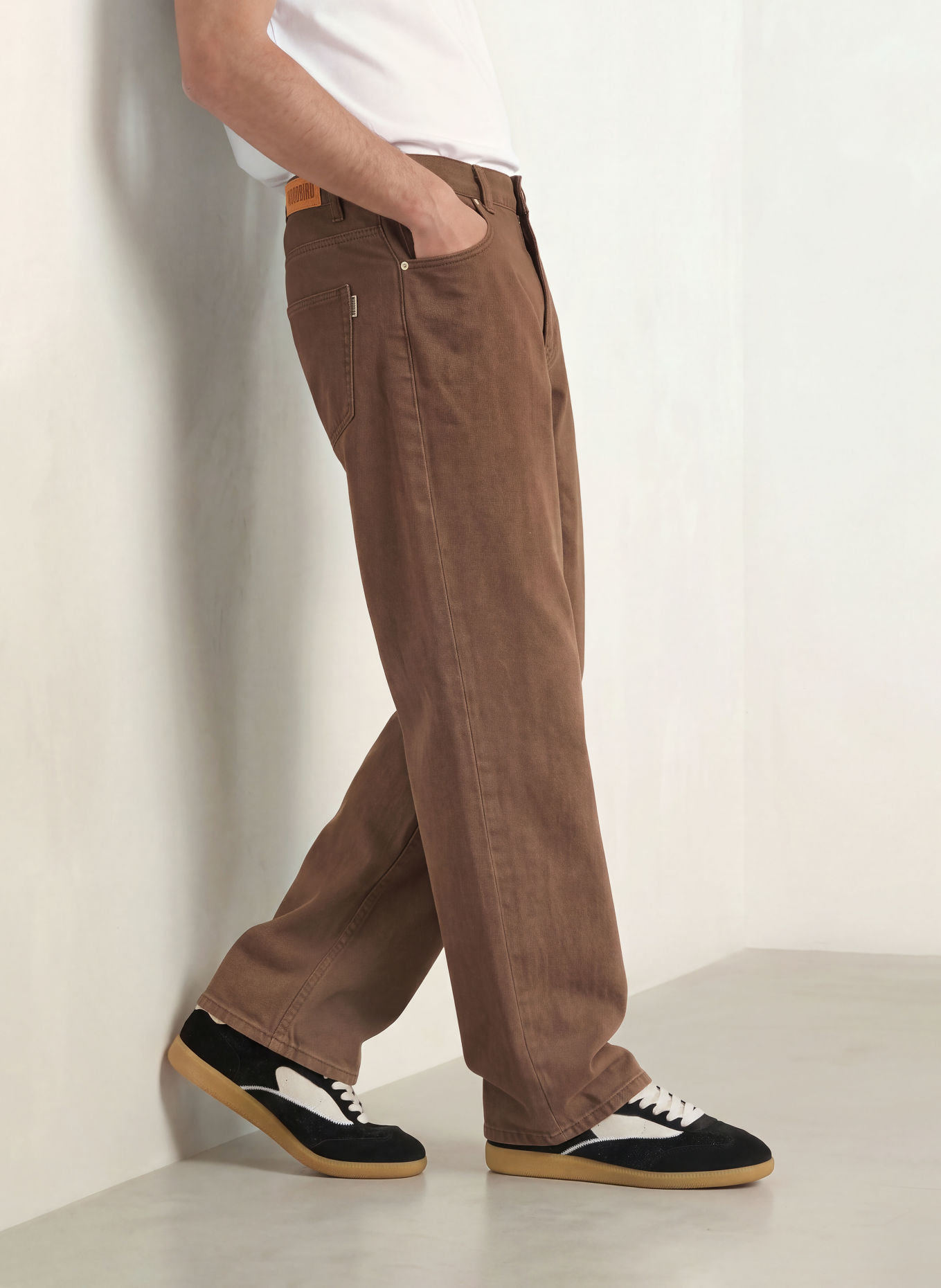 WOODBIRD Jeans WBLEROY Loose Fit: Washed Brown