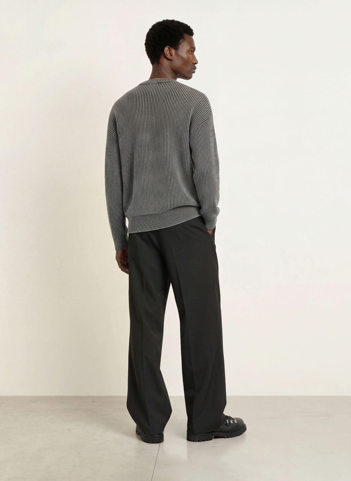 WOODBIRD Sweater WBSAKE: BLACK / LIGHT GRAY