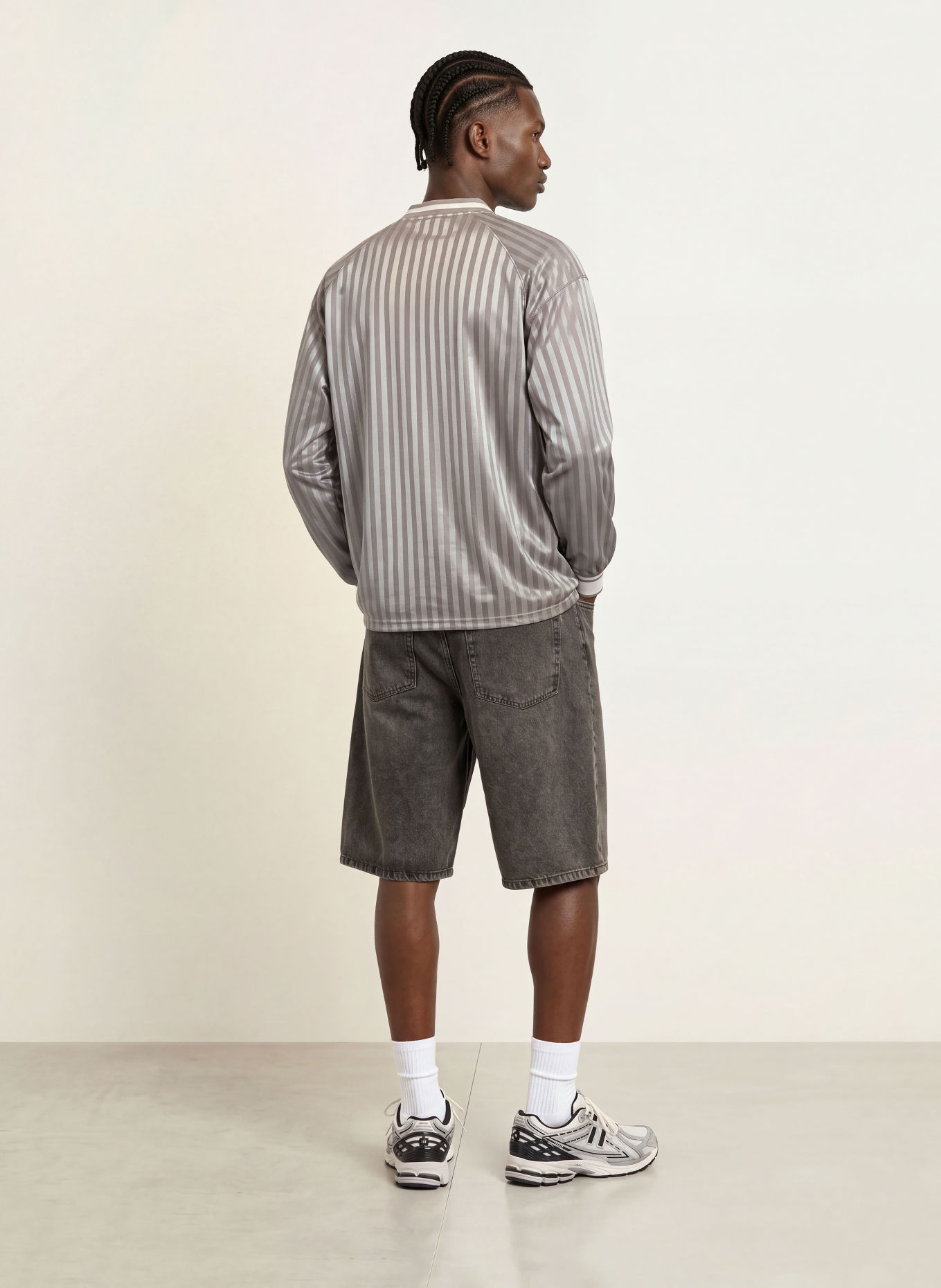 WOODBIRD Long-sleeve shirt WBJOES: GRAY / SILVER / WHITE