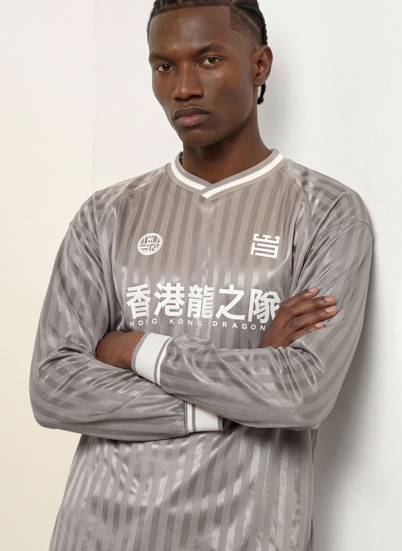 WOODBIRD Long-sleeve shirt WBJOES: GRAY / SILVER / WHITE