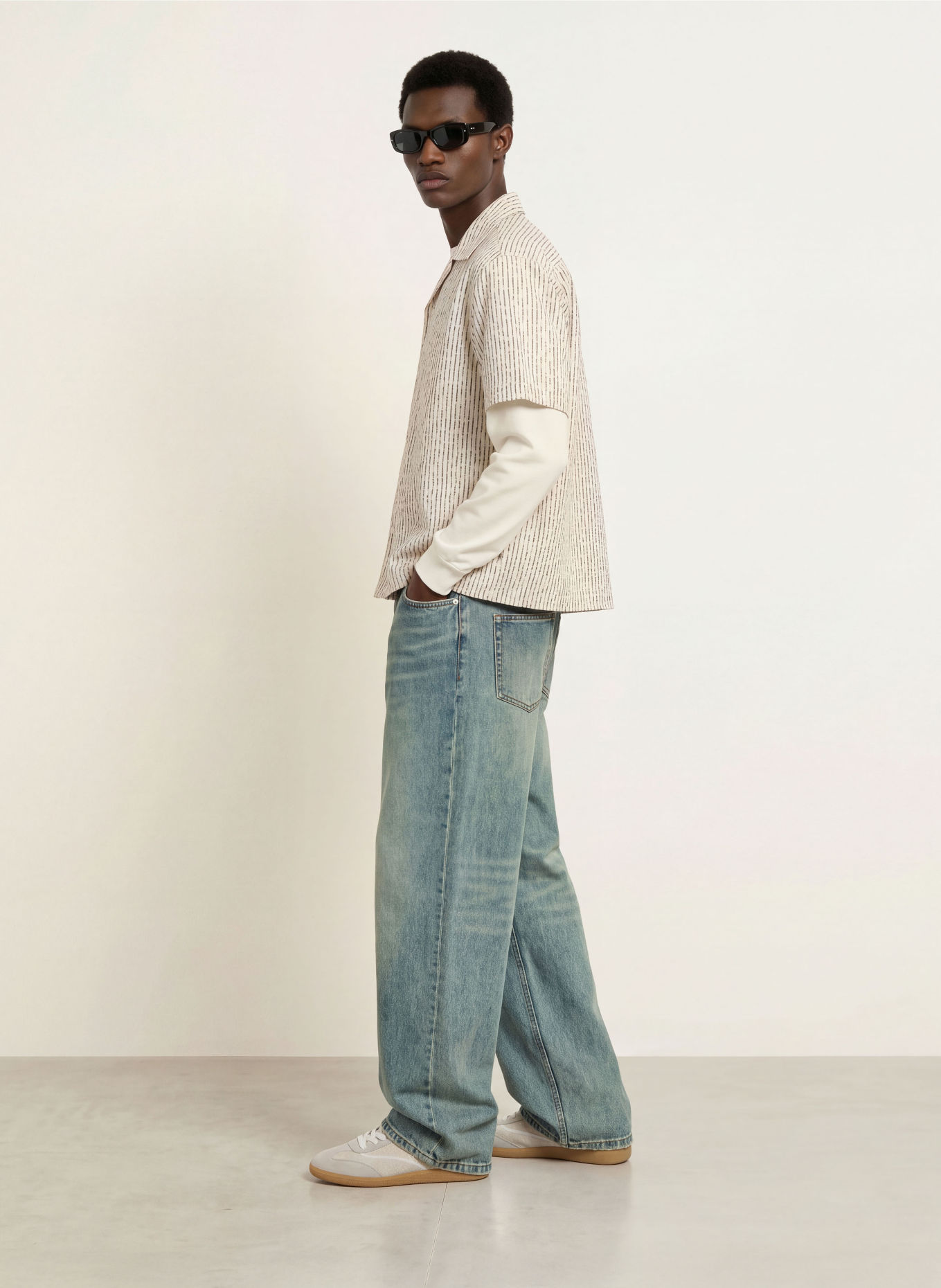 WOODBIRD Jeans WBLEROY Loose Tapered Fit: Washed Mid Blue