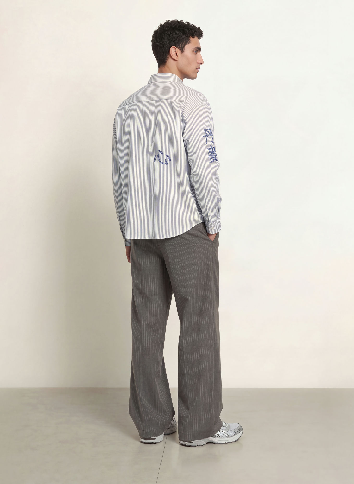 WOODBIRD Cămașă WBXING Comfort Fit: ALB / GRI ÎNCHIS / ALBASTRU ÎNCHIS