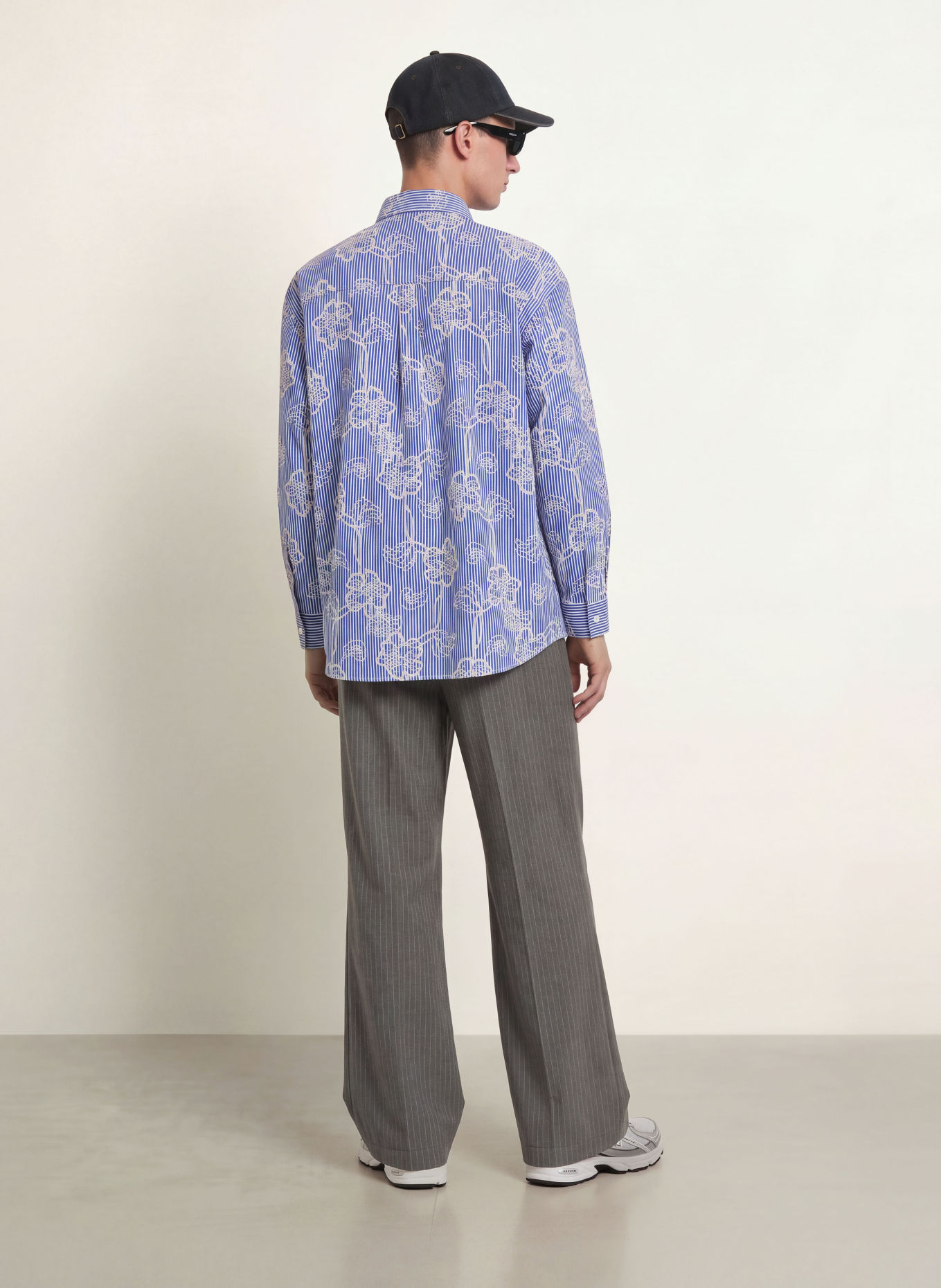 WOODBIRD WBBROCKS Comfort Fit Shirt: BLUE / WHITE