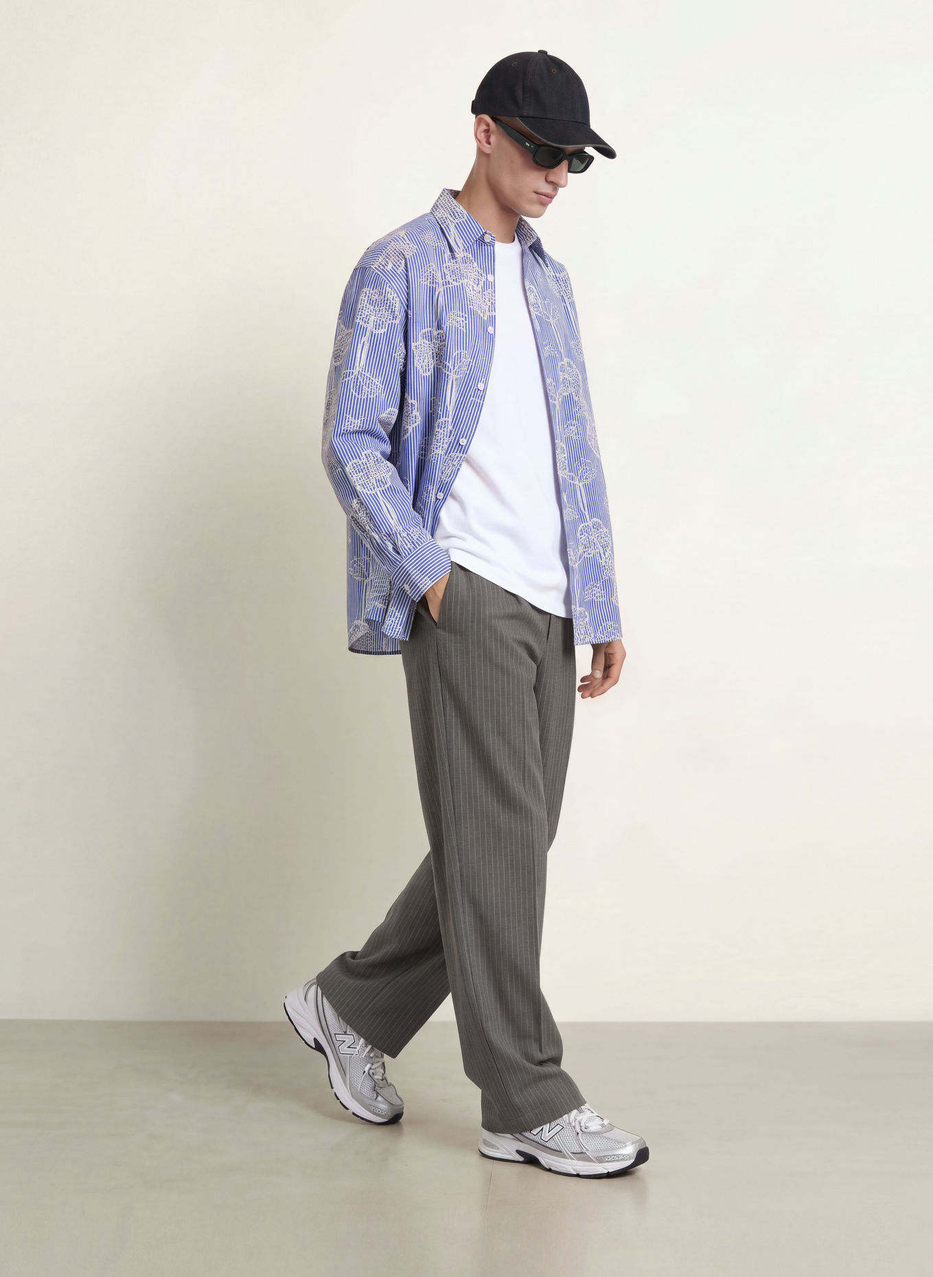 WOODBIRD WBBROCKS Comfort Fit Shirt: BLUE / WHITE