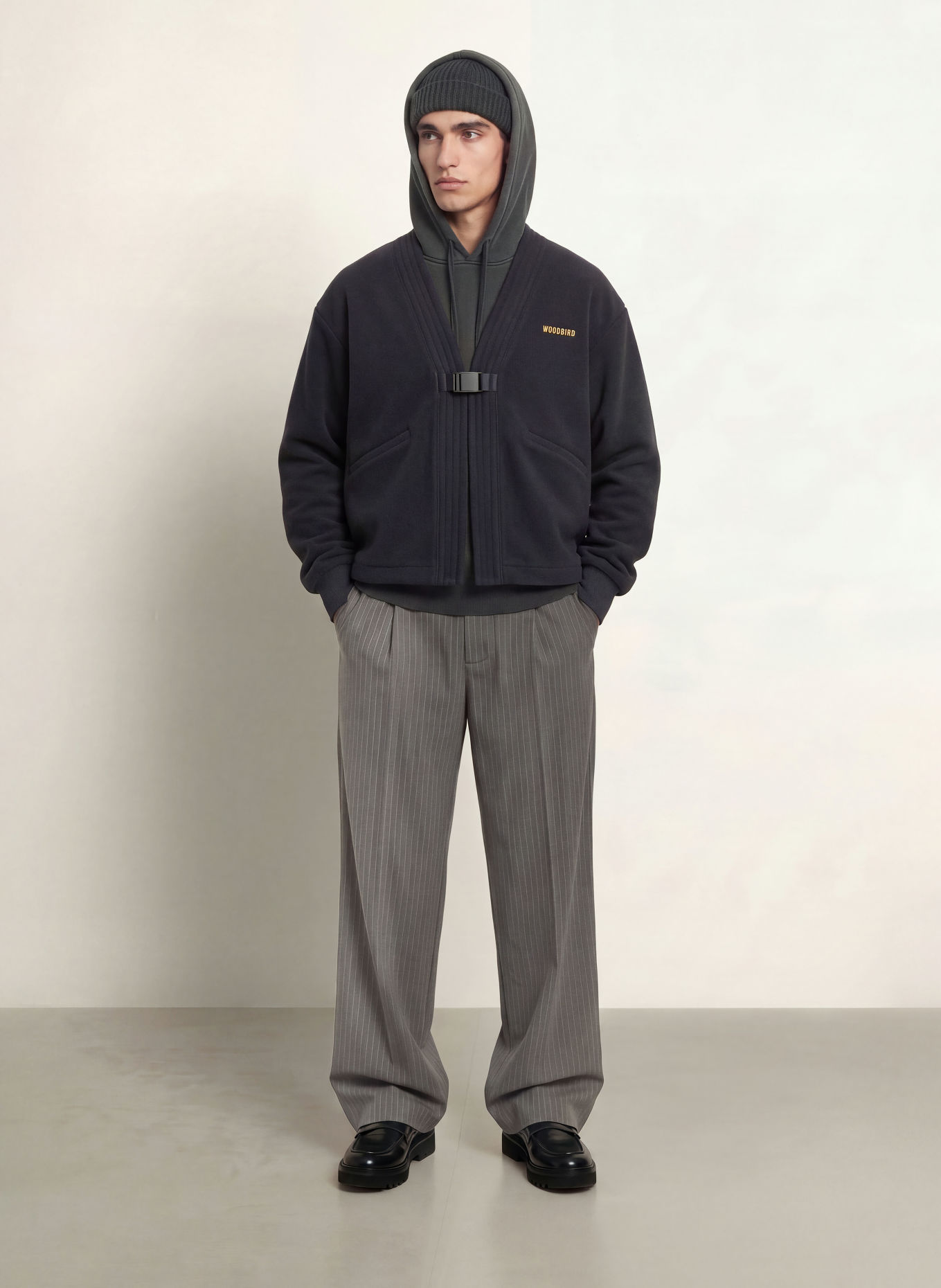 WOODBIRD Overshirt WBWUANG: MÖRKBLÅ