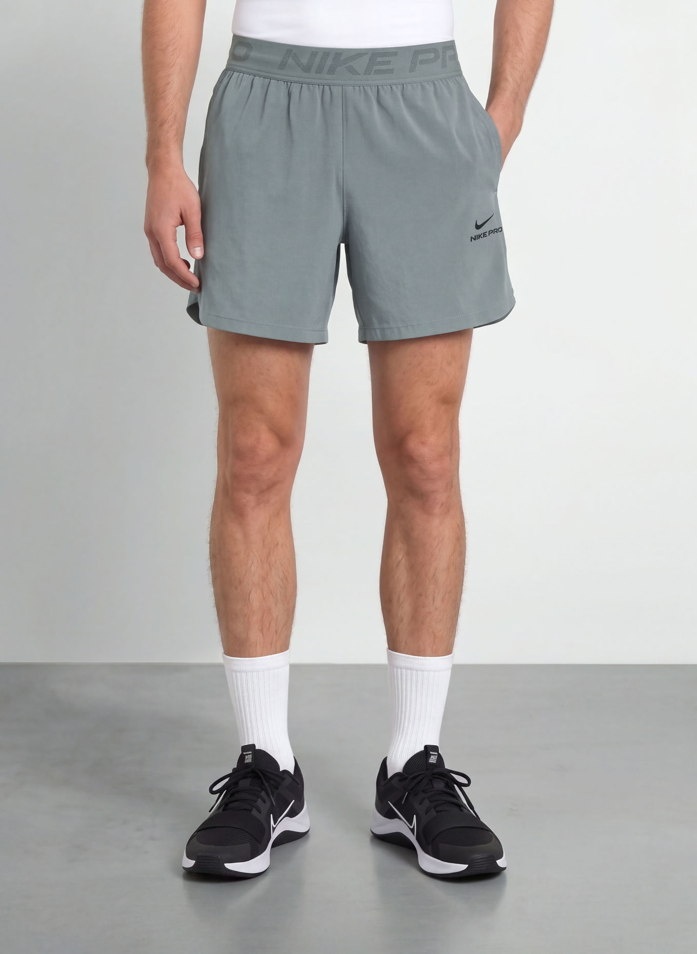 Nike Tréninkové šortky PRO: ŠEDÁ