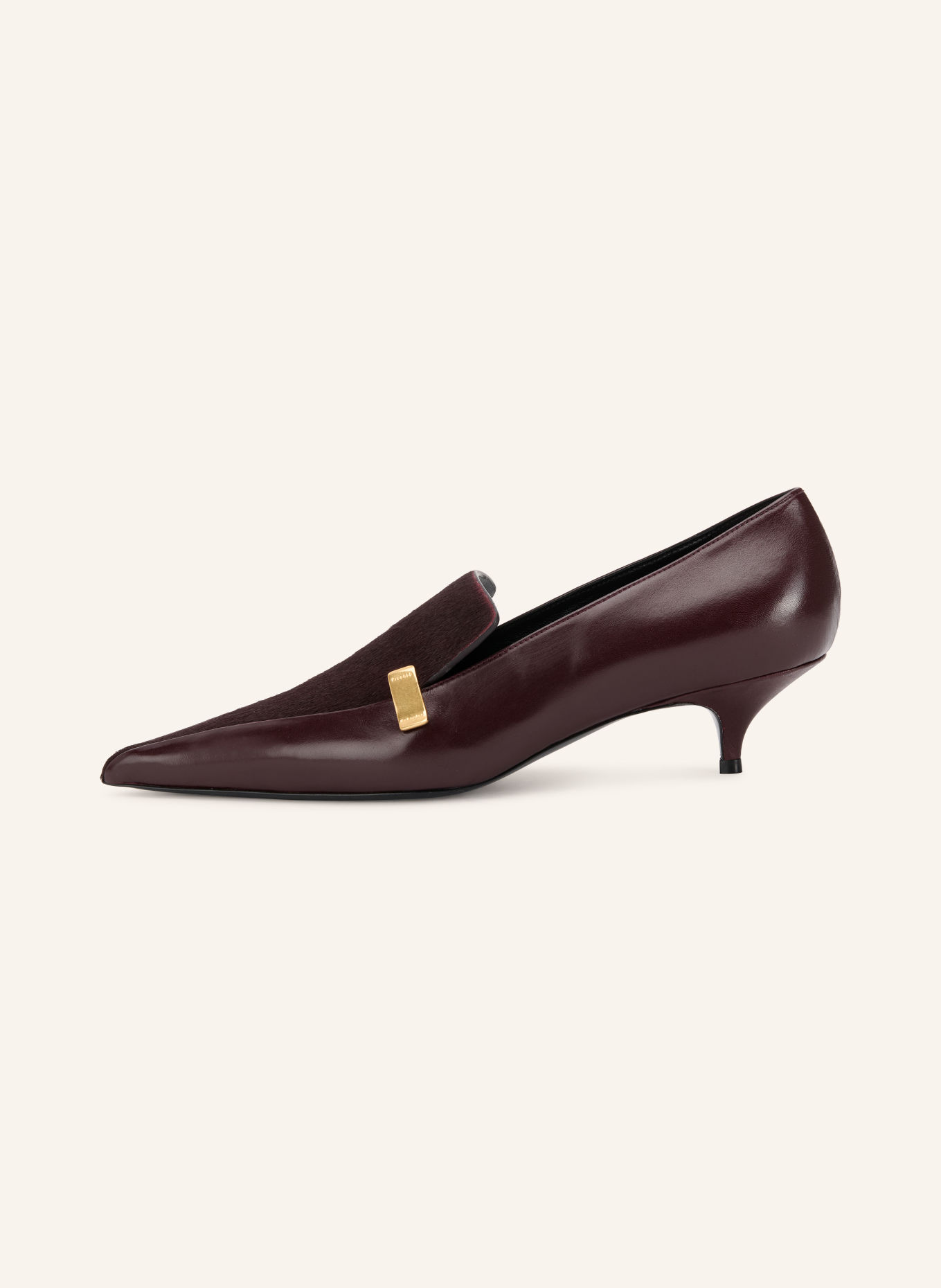 Proenza Schouler Pumps SLASH: MÖRKRÖD / GULD