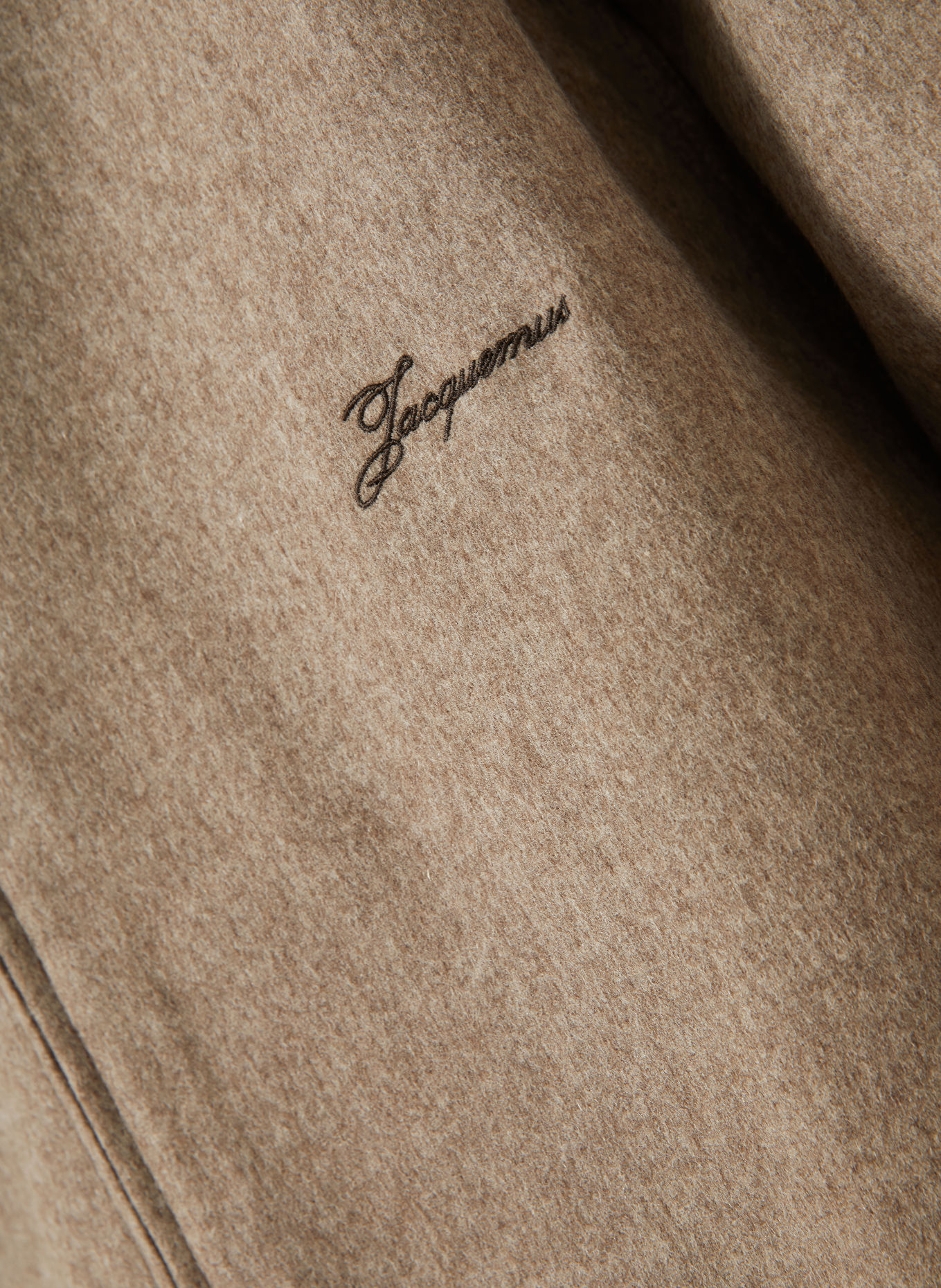 JACQUEMUS Flannel Overshirt LA CHEMISE FLASH: BEIGE