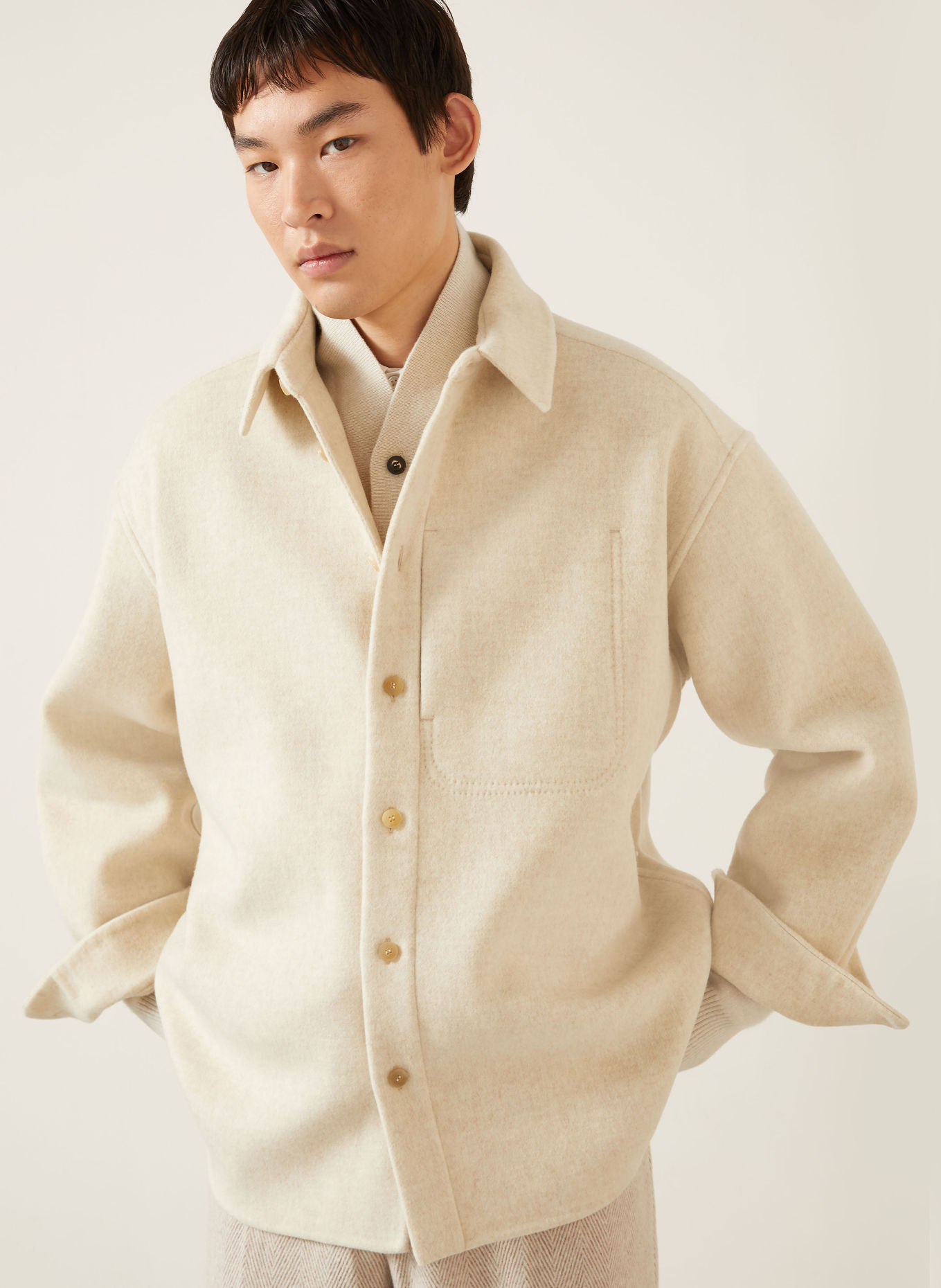 JACQUEMUS Overjacket LA VESTE BOULANGER: BEIGE