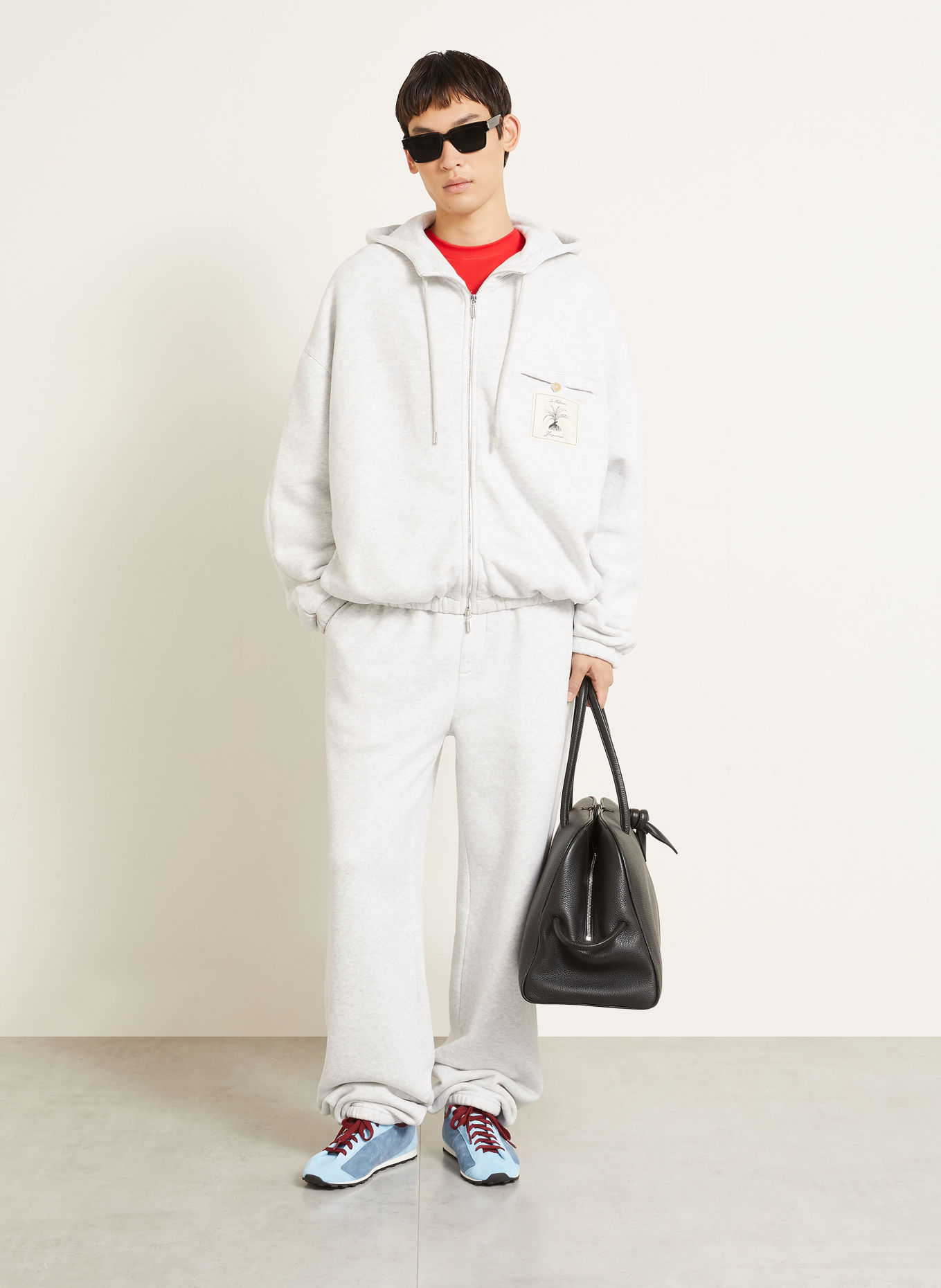 JACQUEMUS LE JOGGING TORNEO Sweatpants: LIGHT GRAY