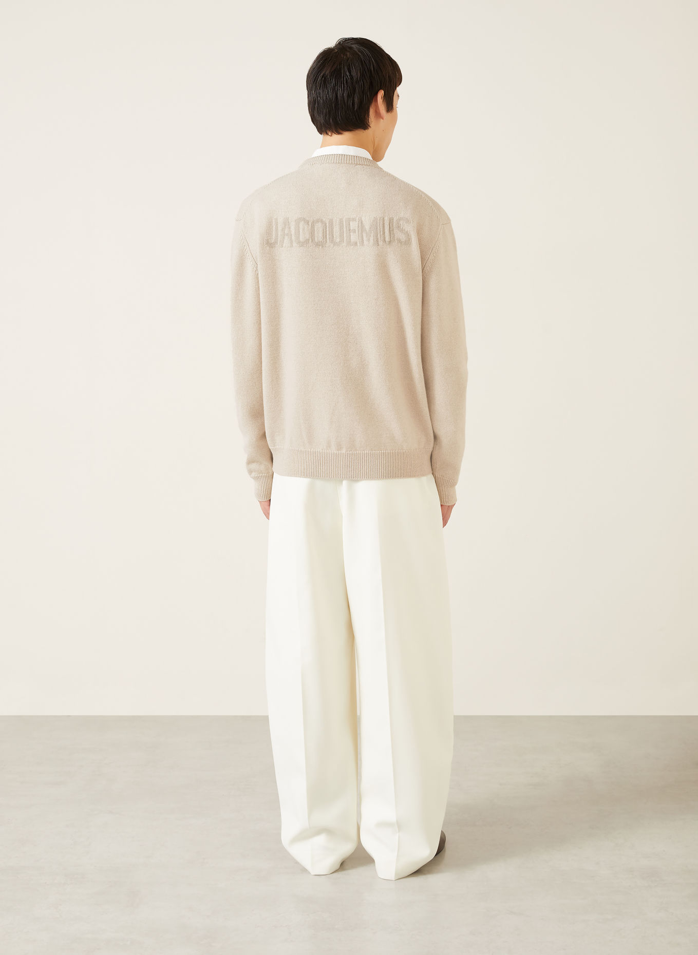 JACQUEMUS Pullover LA MAILLE MOULIN: BEIGE