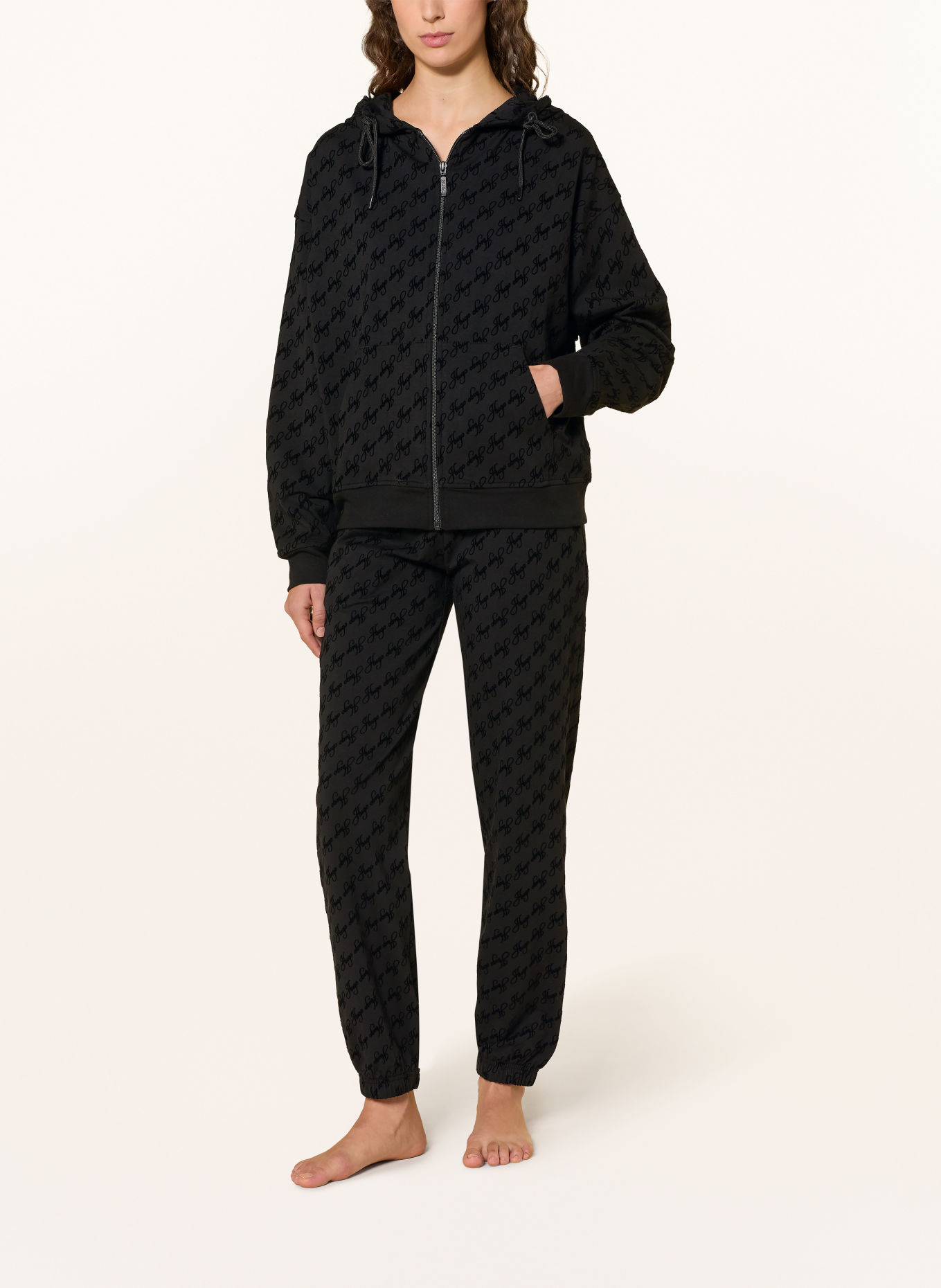 HUGO Veste loungewear FLOKKY: NOIR