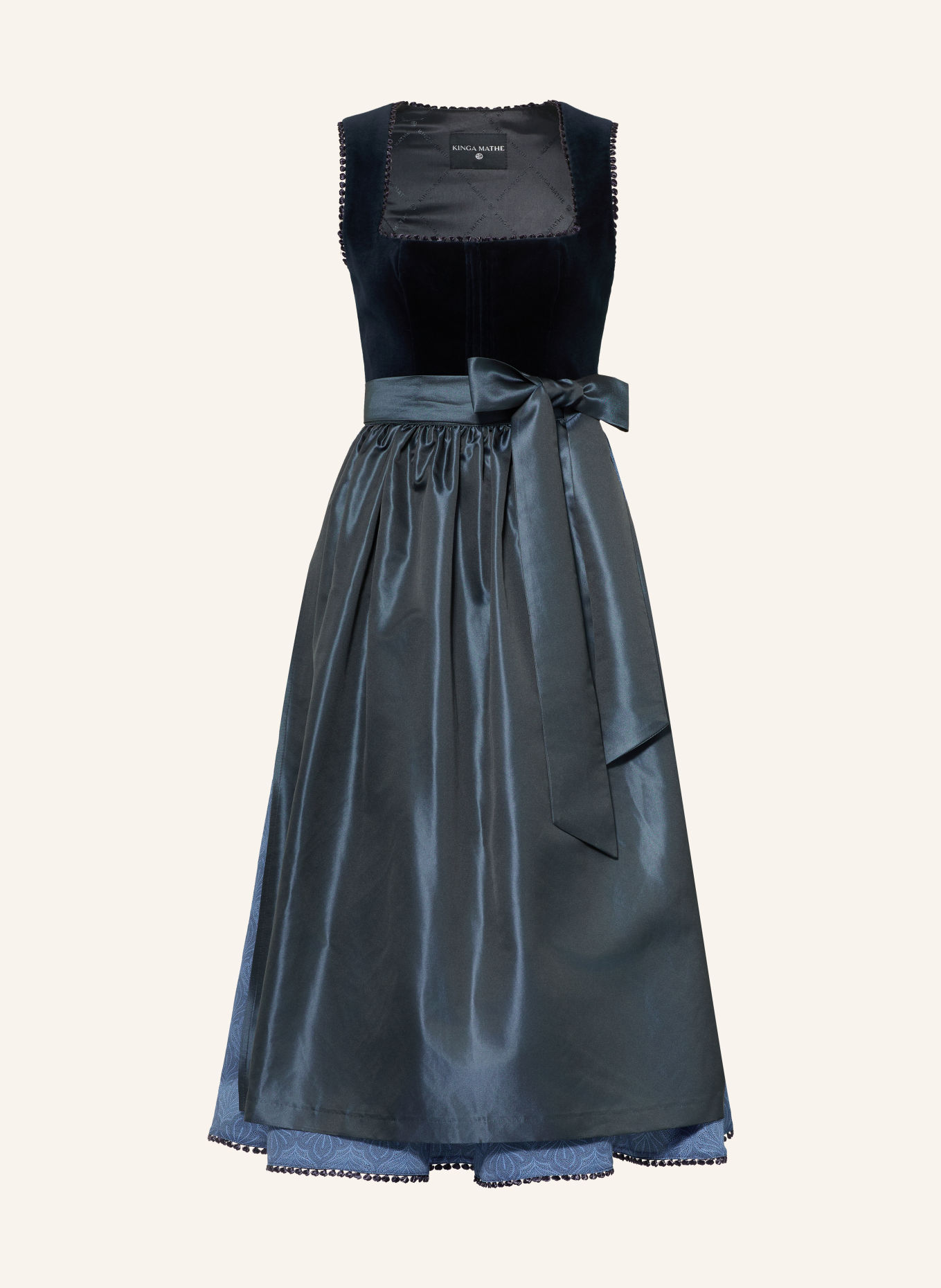 KINGA MATHE Dirndl CATANIA: DONKERBLAUW / BLAUW