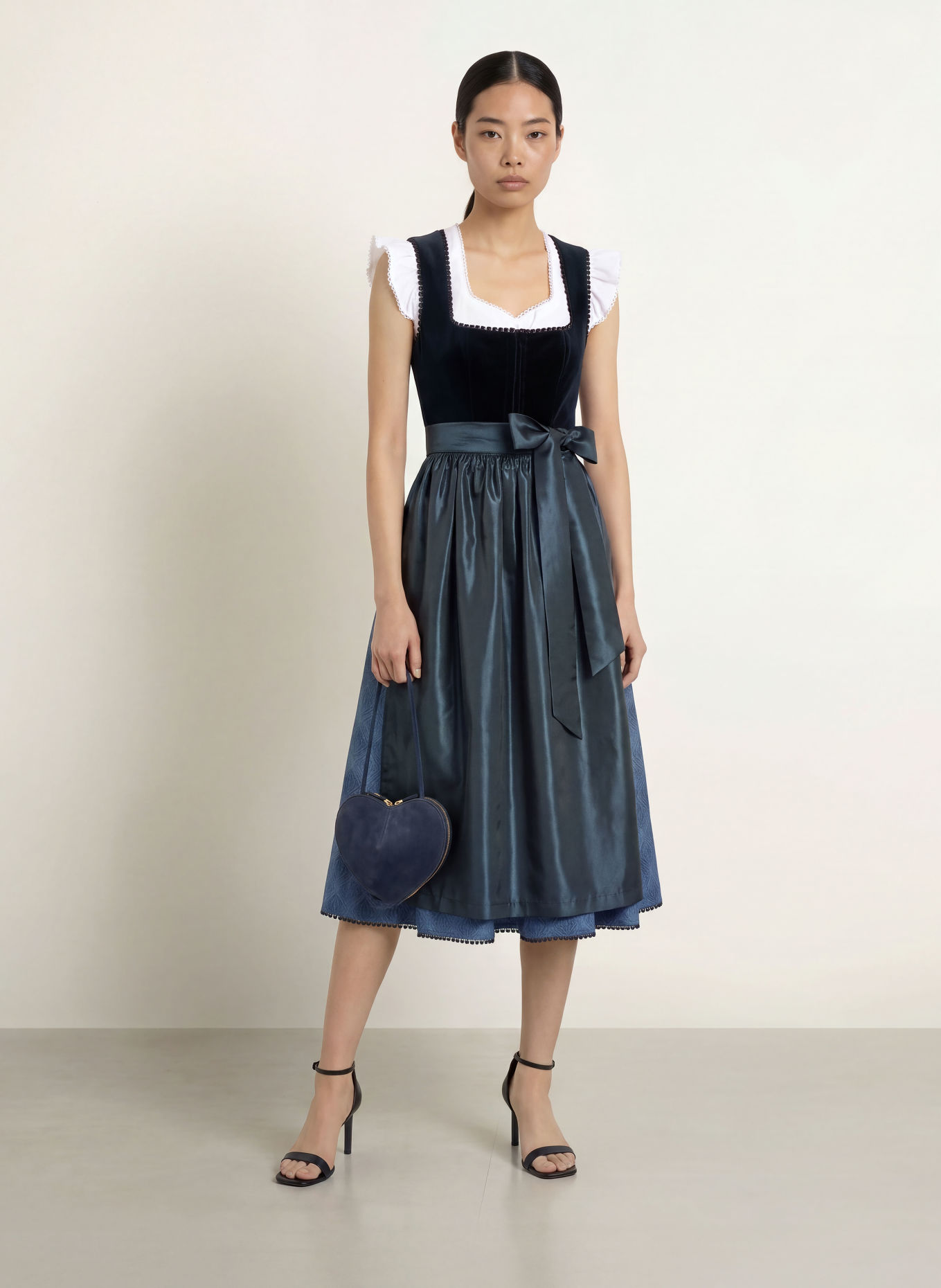 KINGA MATHE Dirndl CATANIA: DONKERBLAUW / BLAUW