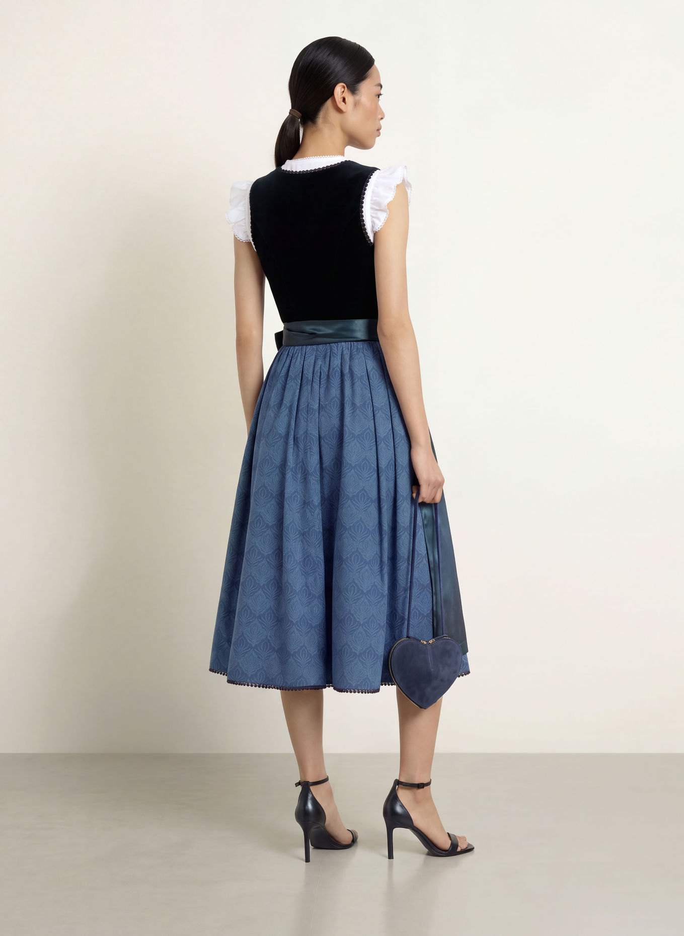 KINGA MATHE Dirndl CATANIA: DONKERBLAUW / BLAUW