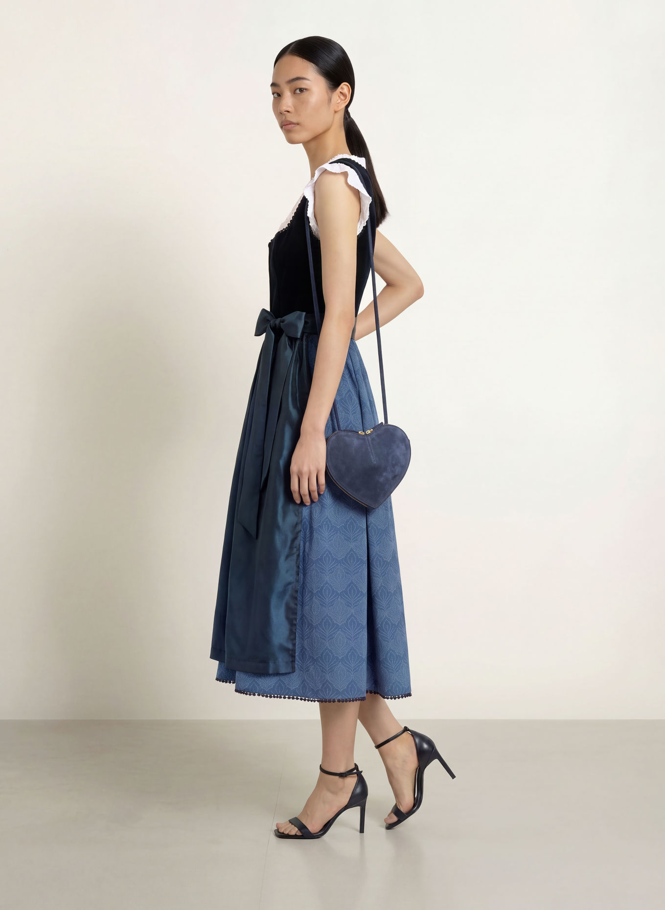 KINGA MATHE Dirndl CATANIA: DONKERBLAUW / BLAUW
