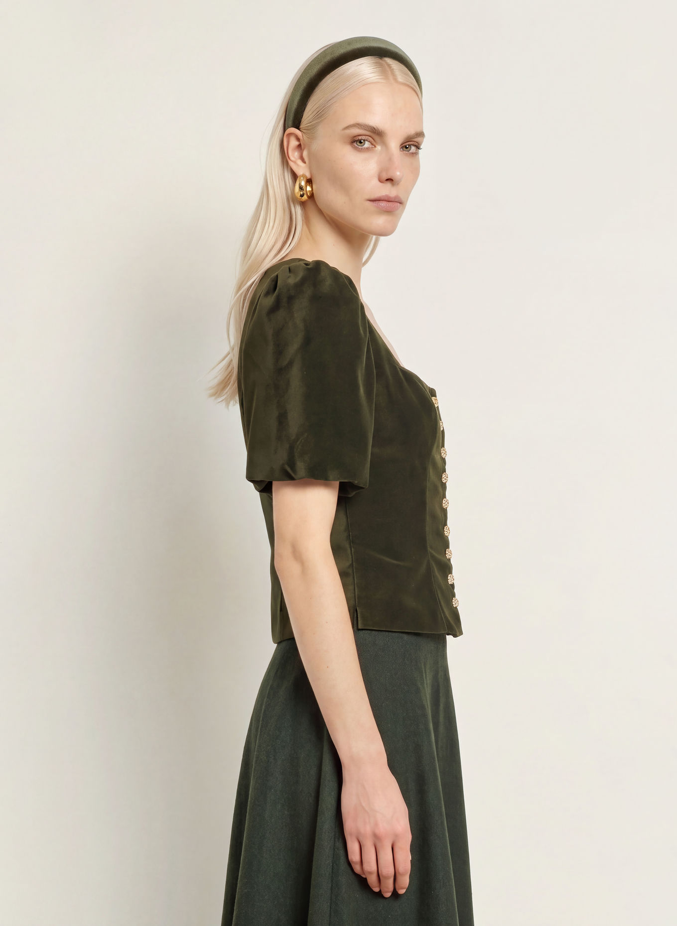 KINGA MATHE LONI Traditional bodice: OLIVE