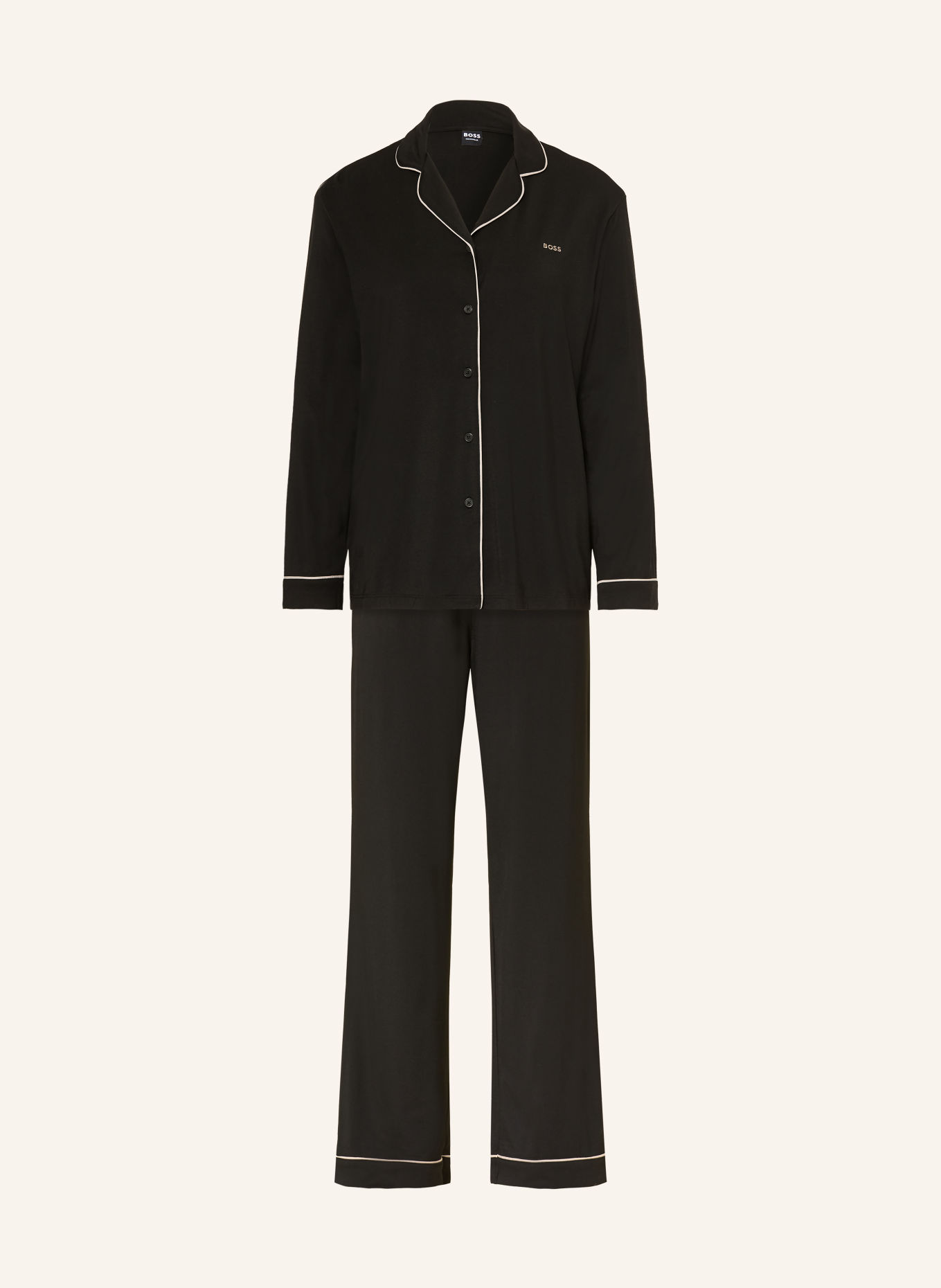 BOSS DREAMLINE Pajamas: BLACK / CREAM