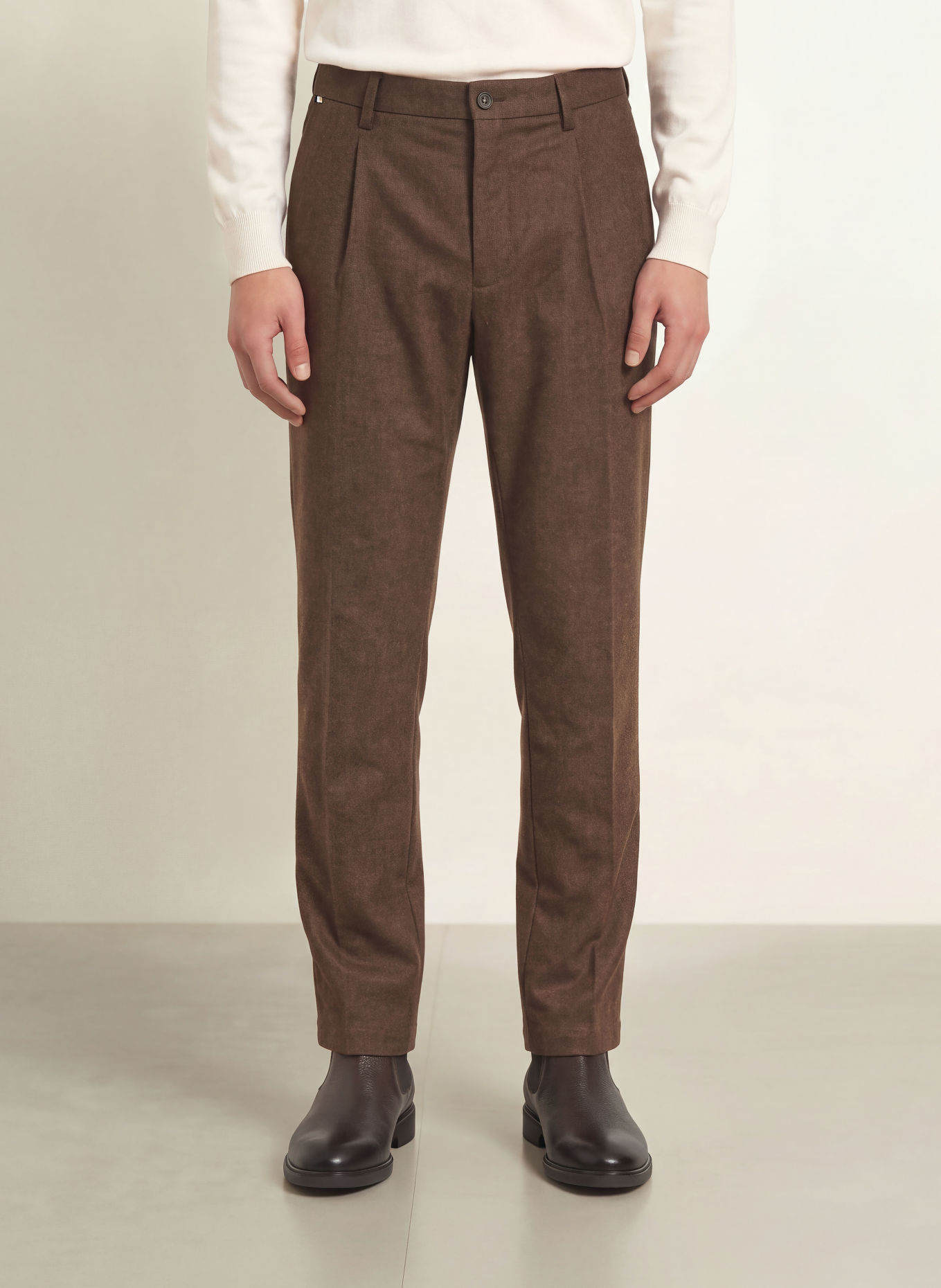 BOSS KANE Modern Regular Fit Chinos: BROWN