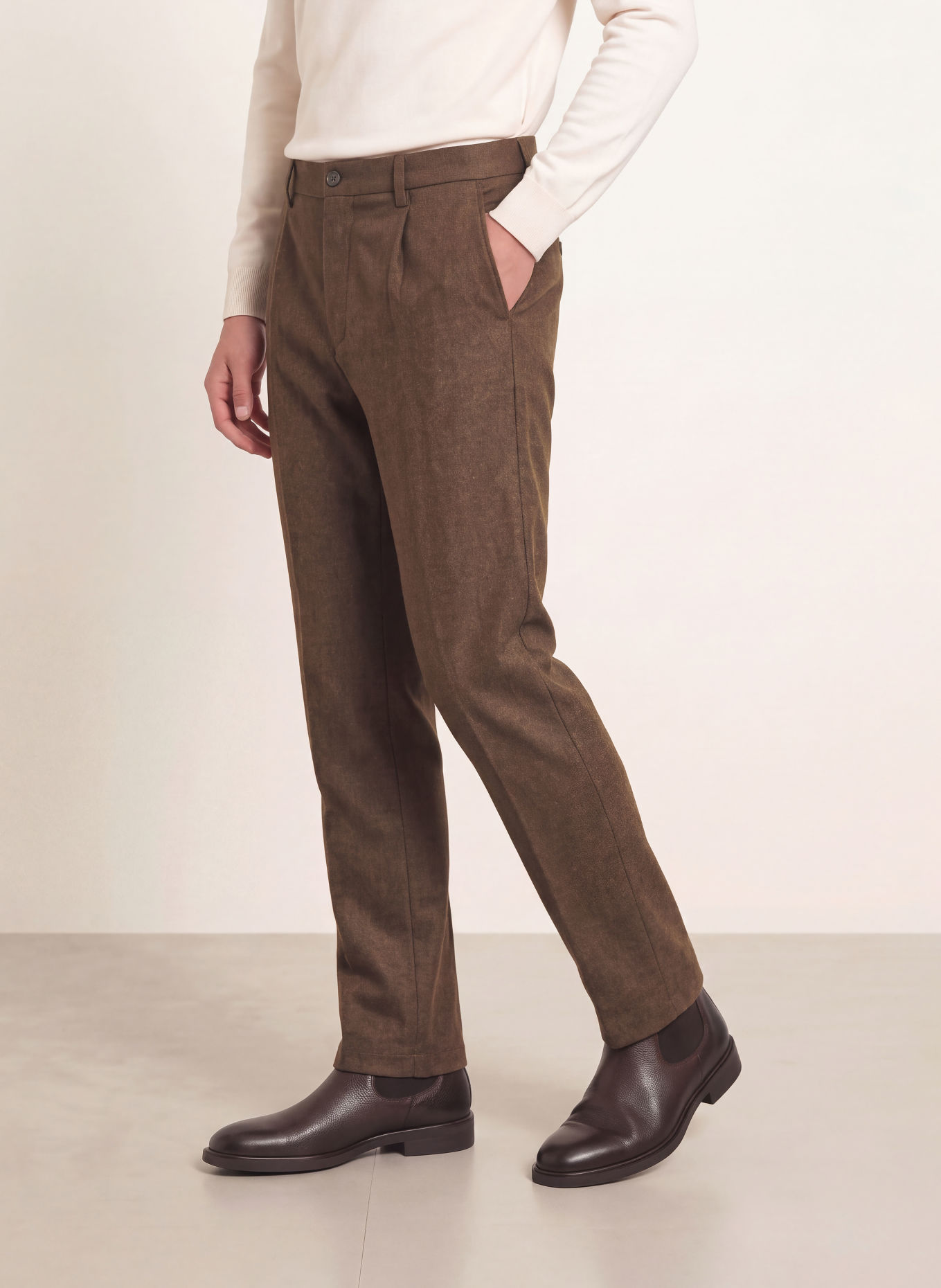 BOSS KANE Modern Regular Fit Chinos: BROWN