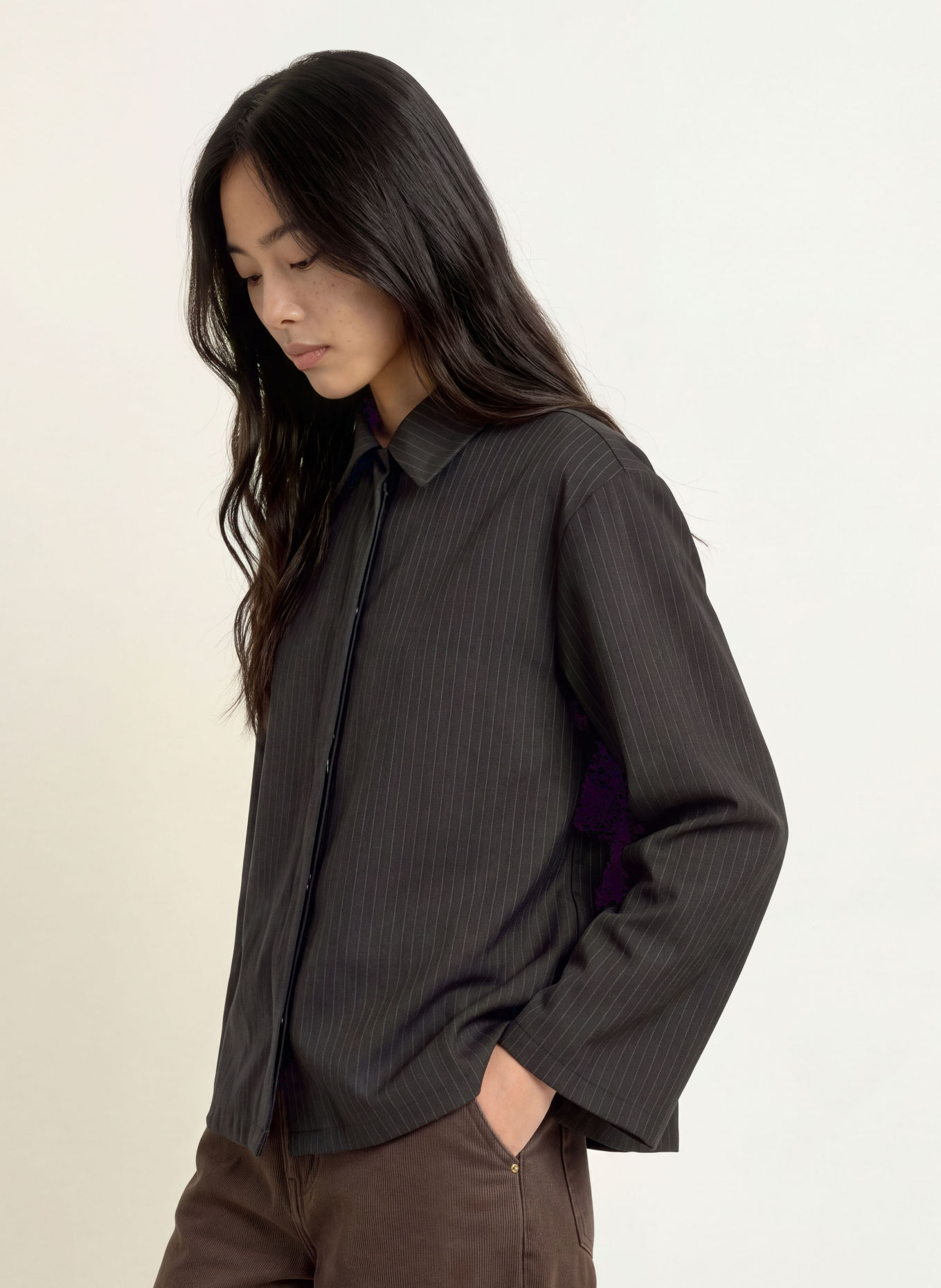 Stylein Chemisier BRENLY: MARRON FONCÉ / MARRON CLAIR