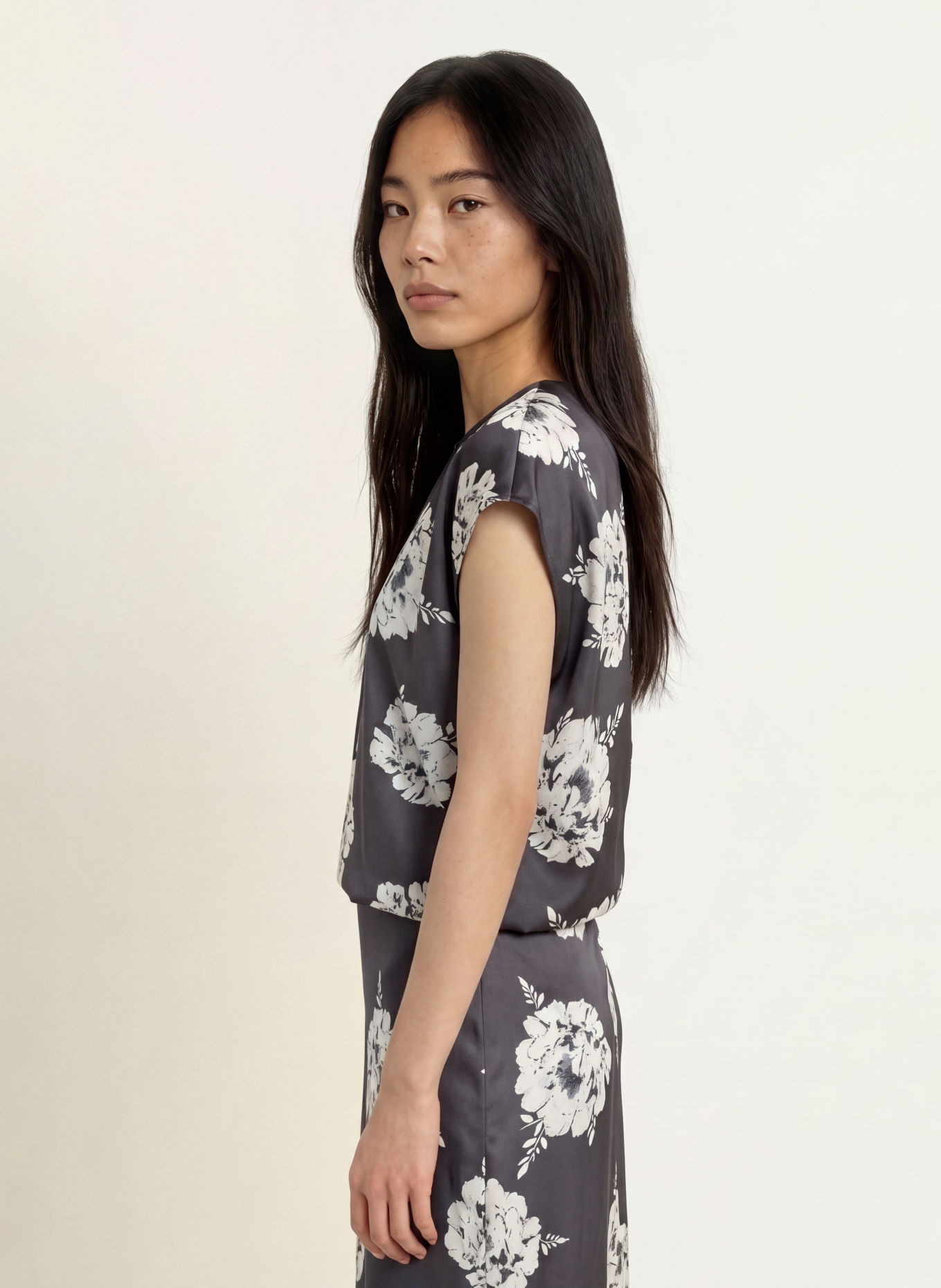 Stylein Kleid MELROSE: DUNKELGRAU / CREME / GRAU