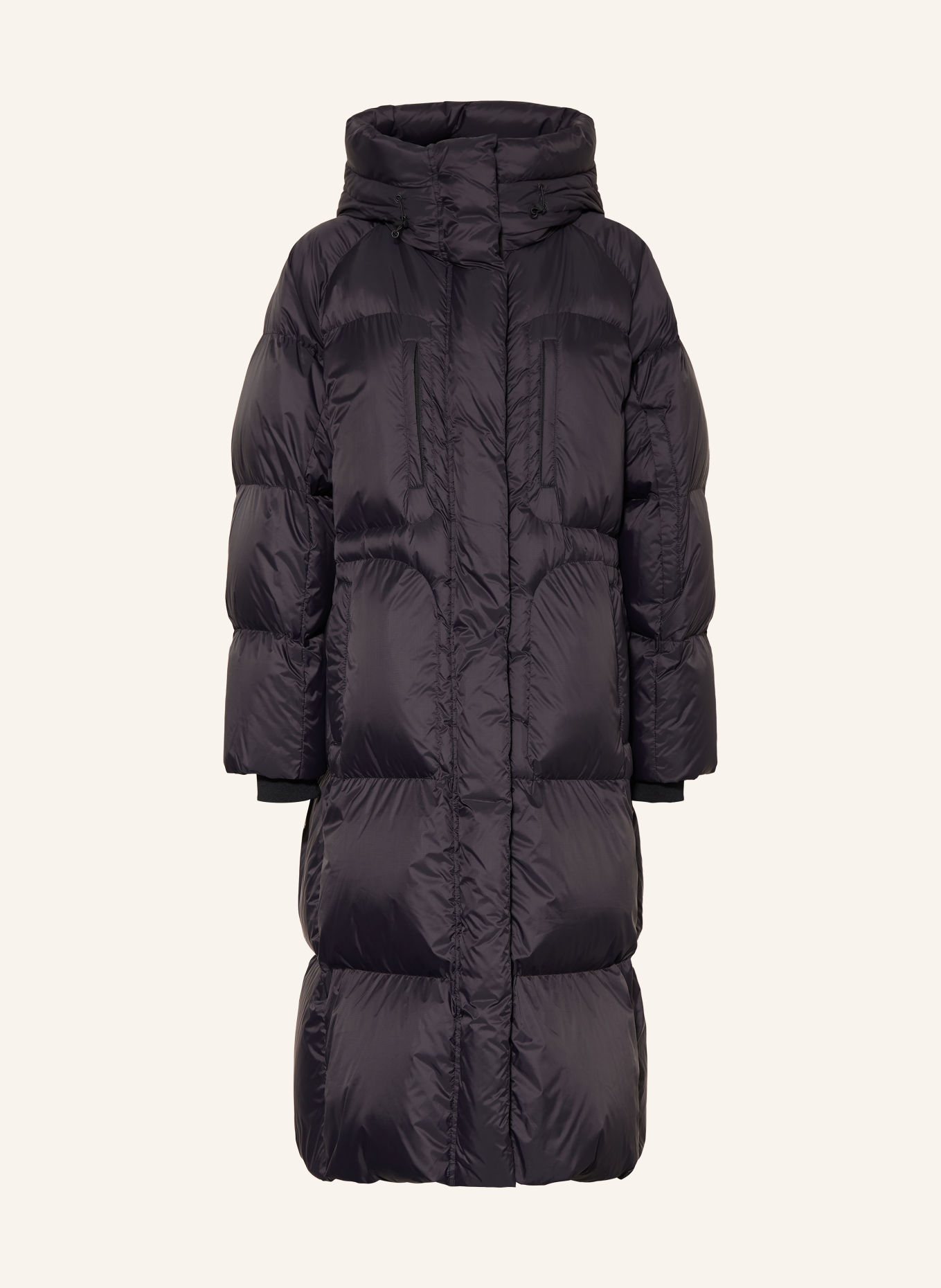 PARAJUMPERS Péřový kabát FALGE: ČERNÁ