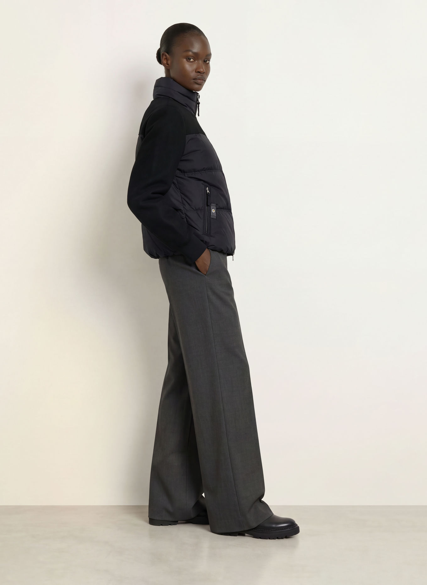 PARAJUMPERS Daunenjacke im Materialmix: SCHWARZ