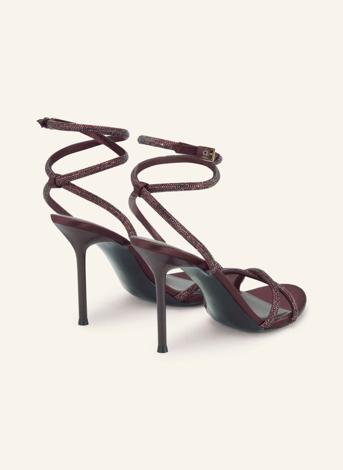 ALDO MANAELDEN Sandals with Gemstones: DARK RED / GOLD