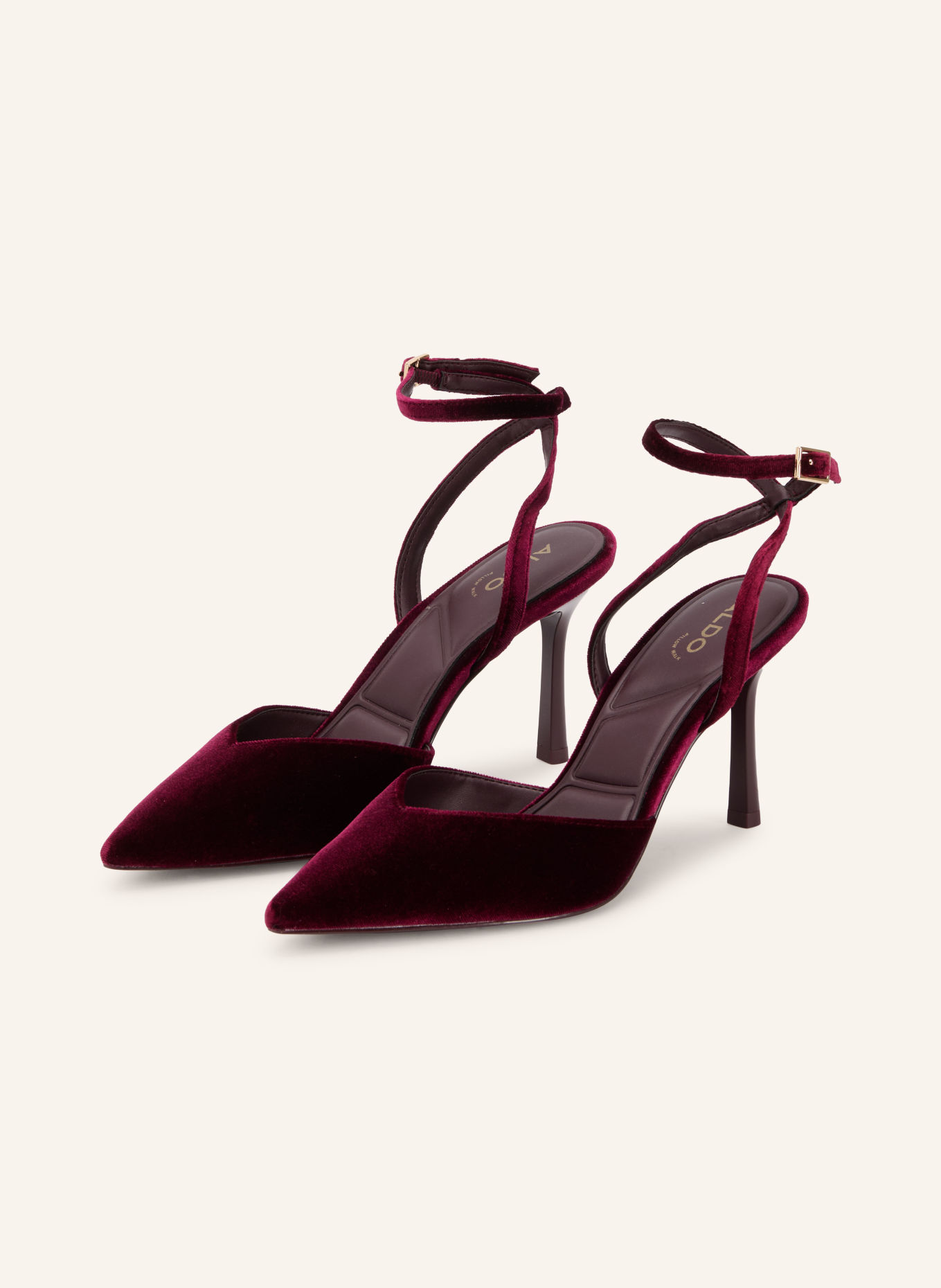 ALDO Slingpumps CAROLING aus Samt: DUNKELROT