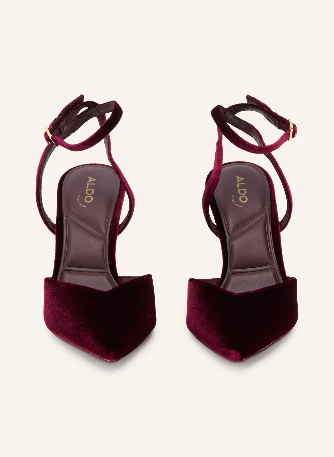 ALDO Slingpumps CAROLING aus Samt: DUNKELROT