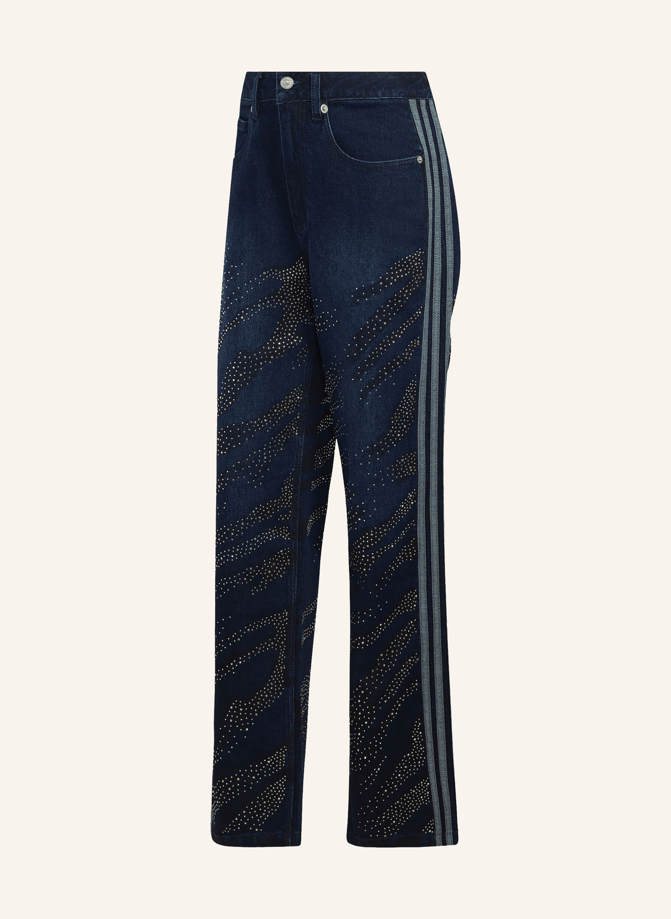 adidas Originals ADILENIUM SEASON 6 Straight jeans with Rhinestones: BLACK/BLUE