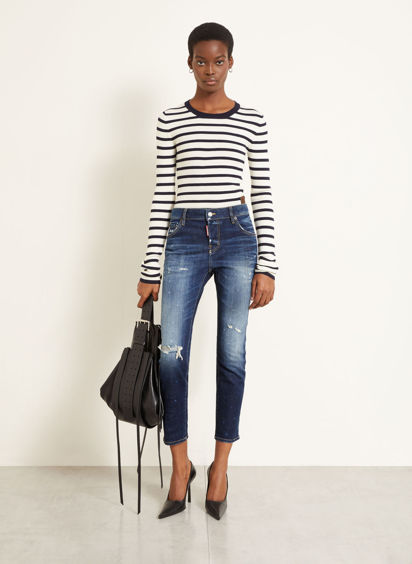 DSQUARED2 TEDDY Skinny jeans: 470 NAVY BLUE