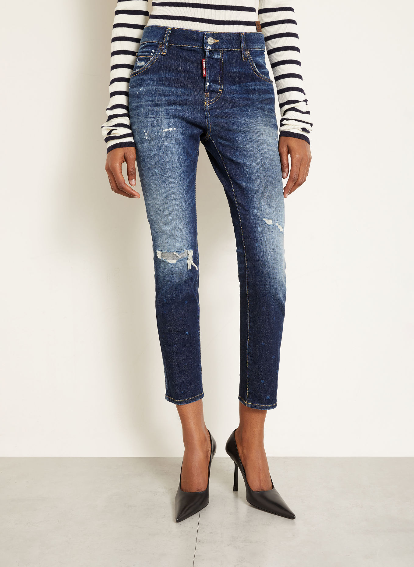 DSQUARED2 TEDDY Skinny jeans: 470 NAVY BLUE